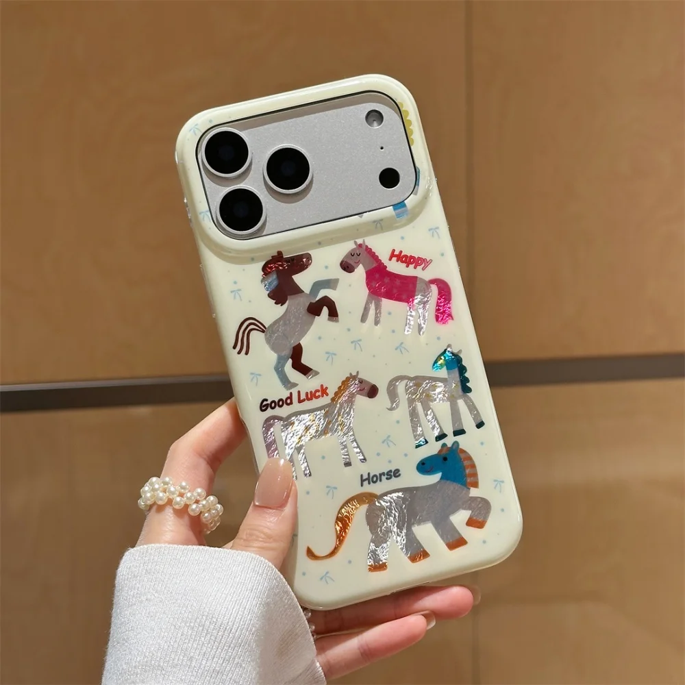 Fashion simple cute full-screen pony phone case for 17 16 ProMax 14 15 Pro phone cover new creative shock-proof protective cover
Fashion simple cute full-screen pony phone case for 17 16 ProMax 14 15 Pro phone cover new creative shock-proof protective cover