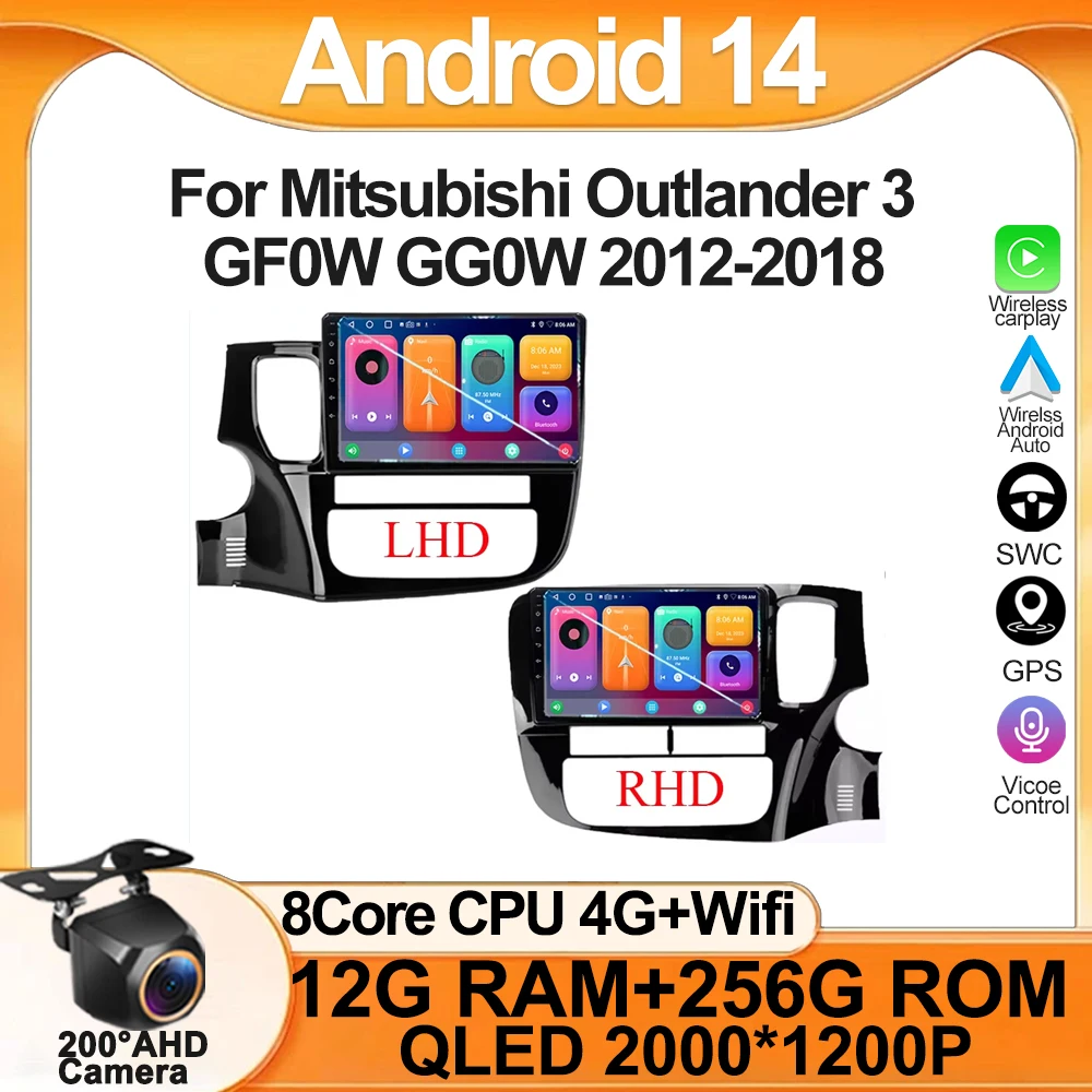 Wireless CarPlay Android 14 Auto Radio For Mitsubishi Outlander 3 GF0W GG0W 2012-2018 Car Multimedia GPS No 2din Touch Screen
Wireless CarPlay Android 14 Auto Radio For Mitsubishi Outlander 3 GF0W GG0W 2012-2018 Car Multimedia GPS No 2din Touch Screen