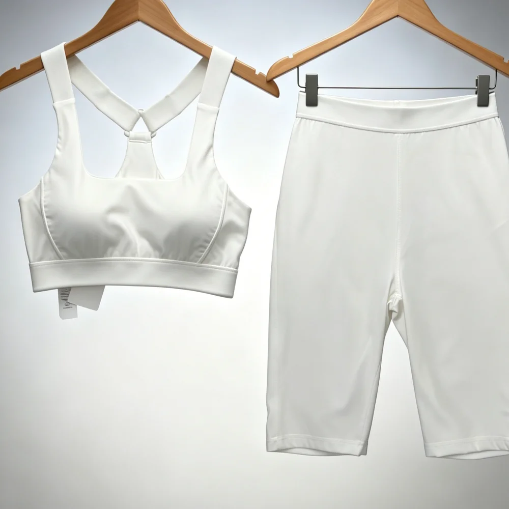 2026 White Sports Bra and Biker Shorts Set Women Adjustable Strap High Waist Tummy Control Yoga Outfit 042
2026 White Sports Bra and Biker Shorts Set Women Adjustable Strap High Waist Tummy Control Yoga Outfit 042