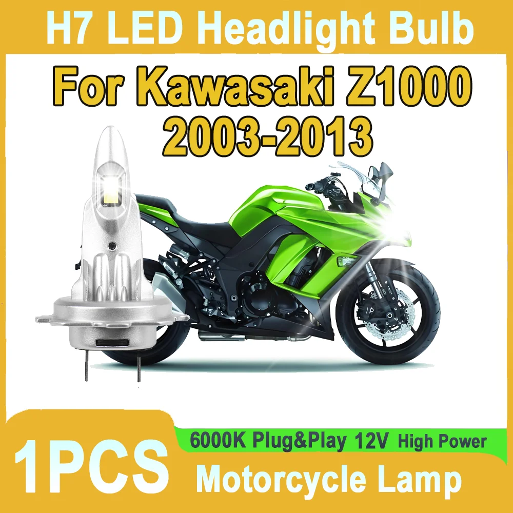 1PCS CSP Chips 10000LM Motorcycle Headlamp 60W H7 LED Headlight Bulb 6000K White 12V Plug and Play For Kawasaki Z1000 2003-2013
1PCS CSP Chips 10000LM Motorcycle Headlamp 60W H7 LED Headlight Bulb 6000K White 12V Plug and Play For Kawasaki Z1000 2003-2013