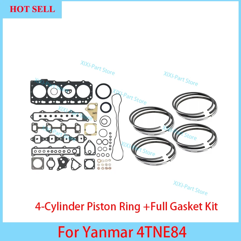 4TNE84For Yanmar Piston Ring Full Gasket Kit Set Engine 84*2+2+4mm Cylinder Head Gasket Overhaul Rebuild Kit
4TNE84For Yanmar Piston Ring Full Gasket Kit Set Engine 84*2+2+4mm Cylinder Head Gasket Overhaul Rebuild Kit