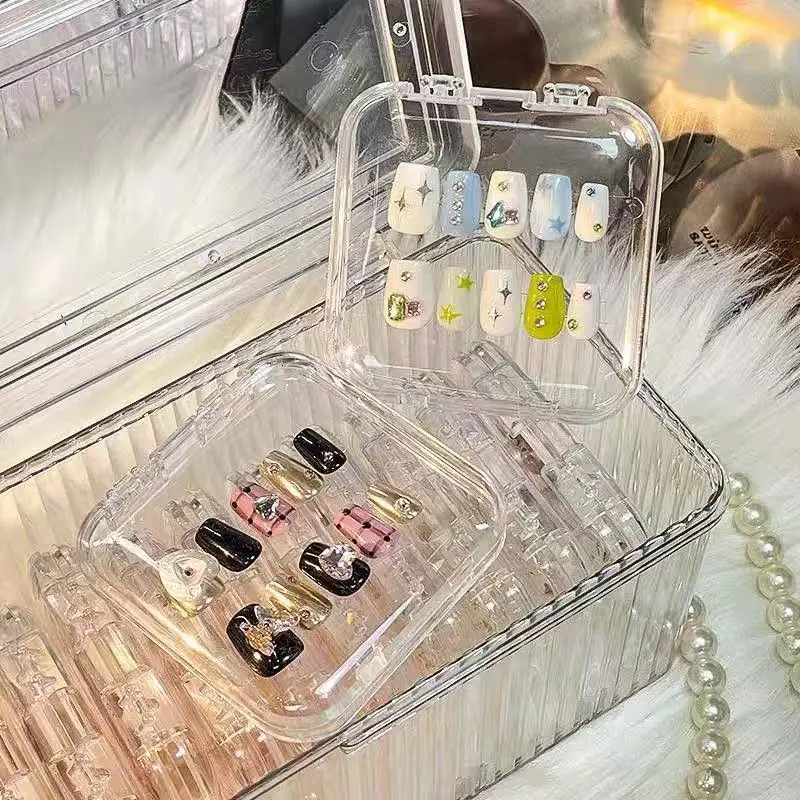 5/10/20 PCS Press-On Nail Storage Acrylic Boxes with Adhesive Sheets Transparent Nail Boxes Jewelry Storage Tool&Accessories
5/10/20 PCS Press-On Nail Storage Acrylic Boxes with Adhesive Sheets Transparent Nail Boxes Jewelry Storage Tool&Accessories
