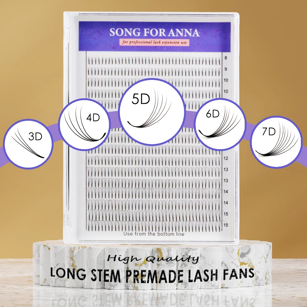 SfA High Quality Long Stem Premade Lash Fans 3D4D5D6D7D Soft Ultra Dark Volume C/D Curl eyelash extensions for salon makeup cil
SfA High Quality Long Stem Premade Lash Fans 3D4D5D6D7D Soft Ultra Dark Volume C/D Curl eyelash extensions for salon makeup cil