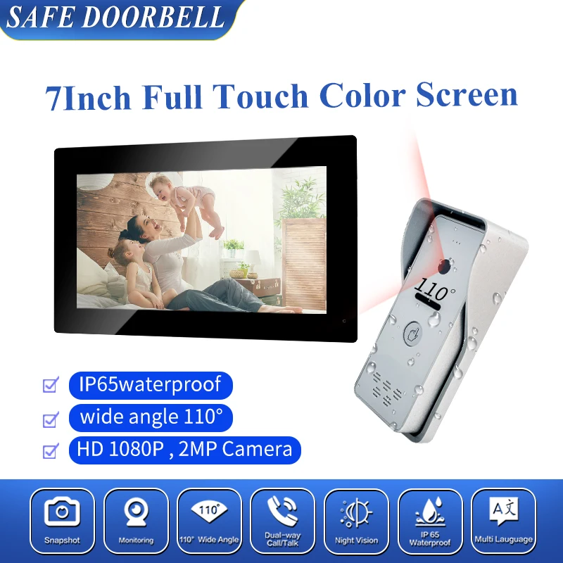 Safe Home 7 Inch Intercom System For Hote Smart Video Intercom System Can Connect Electronic Door Lock System For Home
Safe Home 7 Inch Intercom System For Hote Smart Video Intercom System Can Connect Electronic Door Lock System For Home