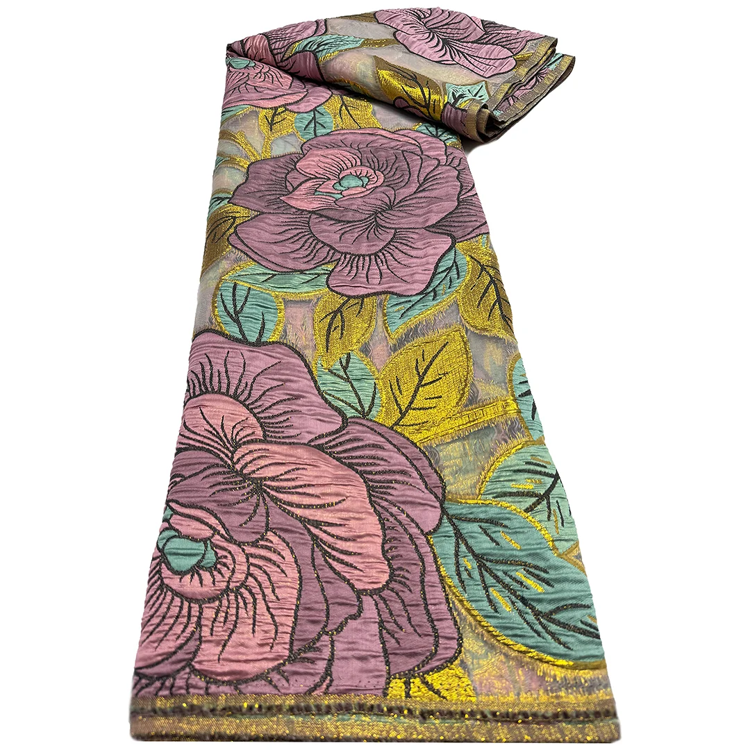 5 Yards NiAi Latest Guinea Brocade Jacquard Fabric High Quality Nigerian Brocade Cloth For Women Wedding Party Dress Sewing
5 Yards NiAi Latest Guinea Brocade Jacquard Fabric High Quality Nigerian Brocade Cloth For Women Wedding Party Dress Sewing