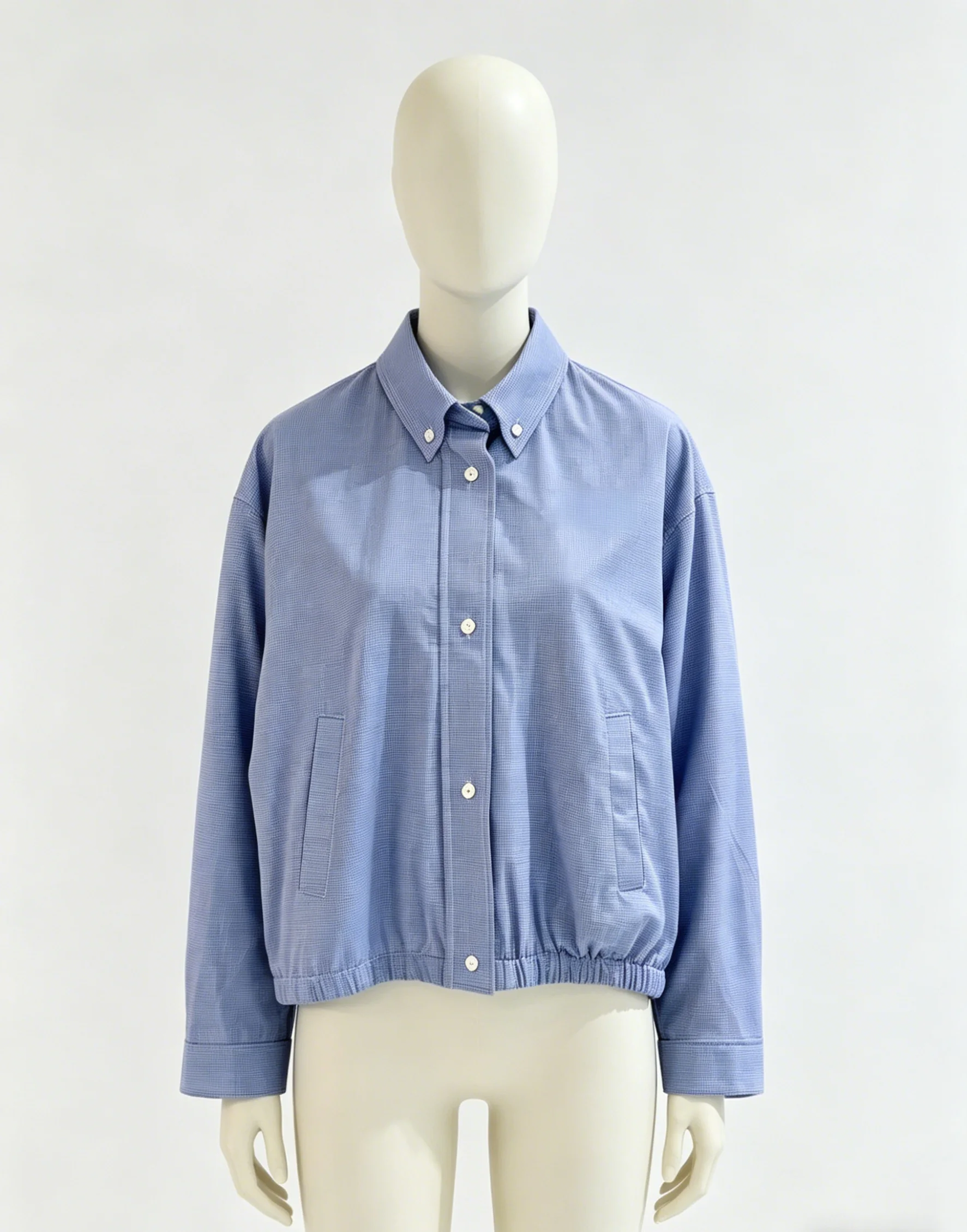 26SS Spring/Summer Women's Blue Check Collar Double-layer Shirt Coat LH058
26SS Spring/Summer Women's Blue Check Collar Double-layer Shirt Coat LH058