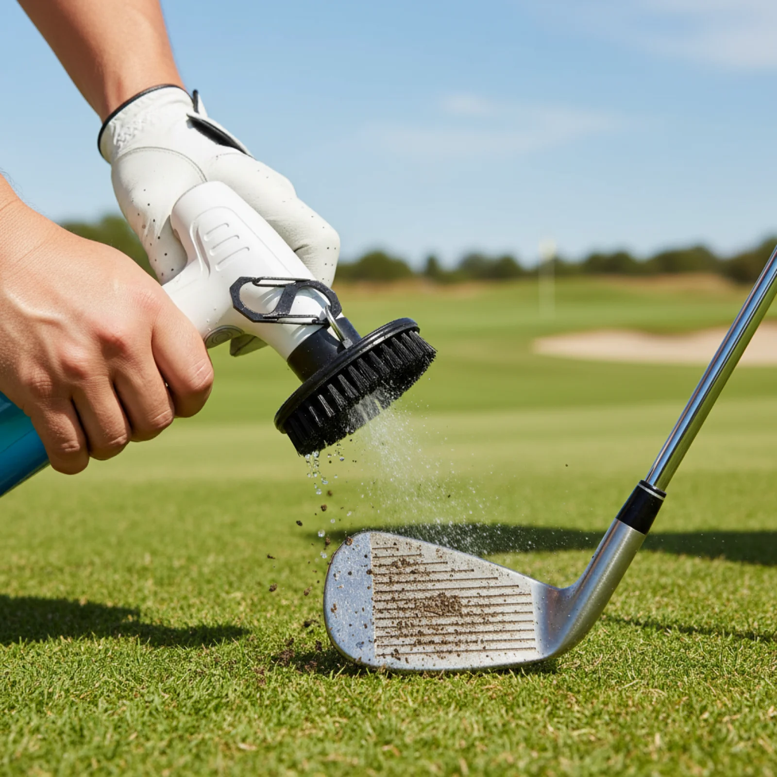 Golf Brush Cleaner Compact Golf Club Cleaner Brush with 300ML Bottle Easy Cleaning for Golf Club Accessories and Golfer Gift
Golf Brush Cleaner Compact Golf Club Cleaner Brush with 300ML Bottle Easy Cleaning for Golf Club Accessories and Golfer Gift
