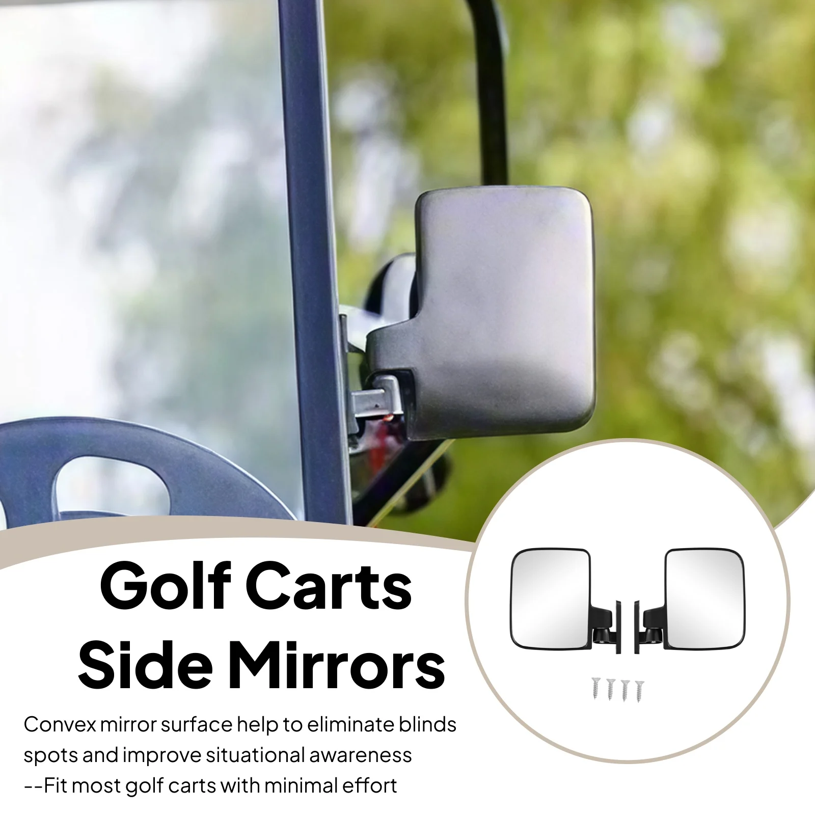 2x Golf Carts Mirrors Folding Professional Convenient Installation Universal Side Rear View Mirrors Golf Carts Side Mirror
2x Golf Carts Mirrors Folding Professional Convenient Installation Universal Side Rear View Mirrors Golf Carts Side Mirror