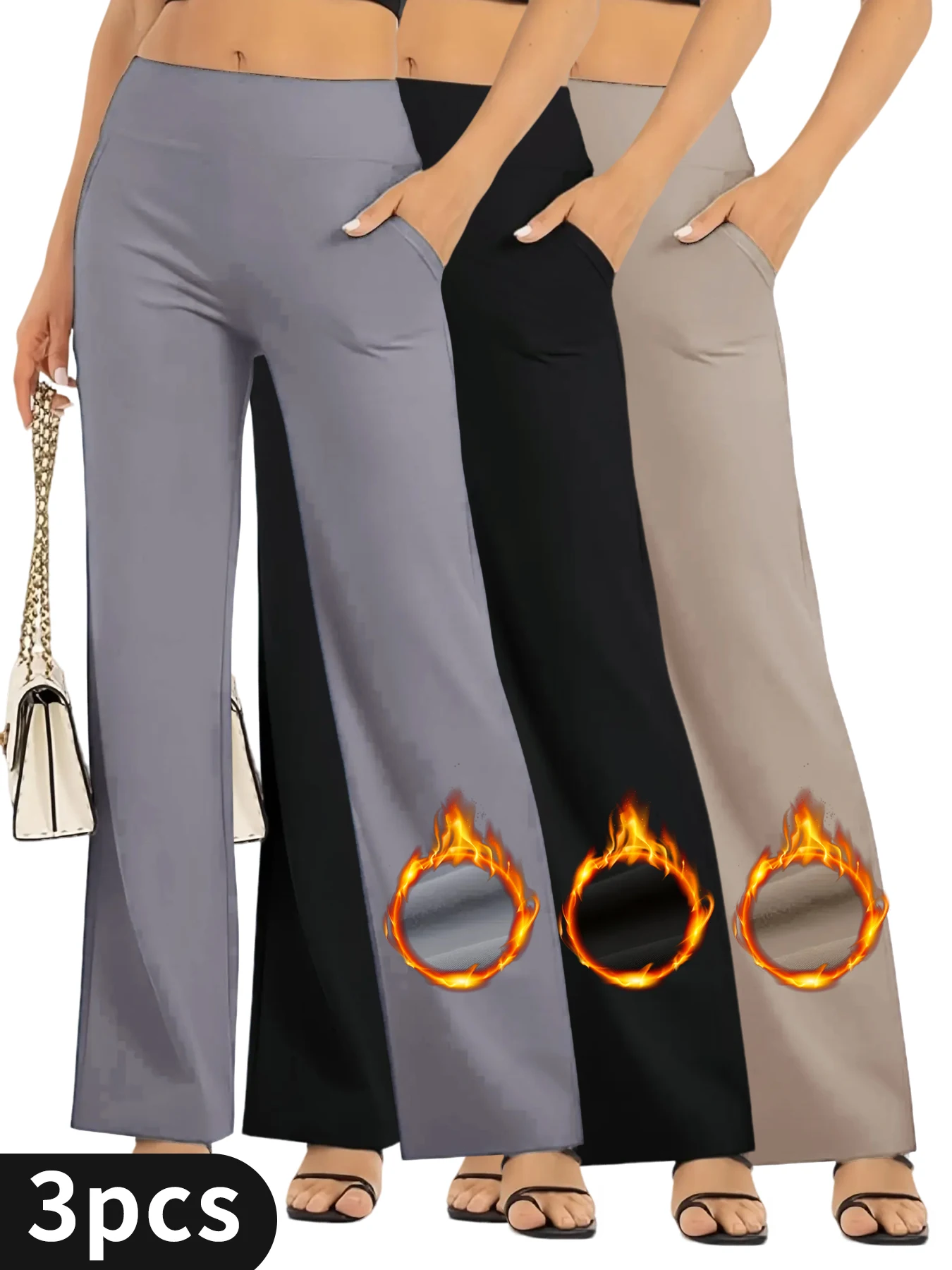 Женские брюки для йоги из 3 предметов, широкие брюки с высокой талией и карманами, спортивные штаны, свободные, уютные, удобные, спортивные, повседневные брюки для отдыха
Женские брюки для йоги из 3 предметов, широкие брюки с высокой талией и карманами, спортивные штаны, свободные, уютные, удобные, спортивные, повседневные брюки для отдыха