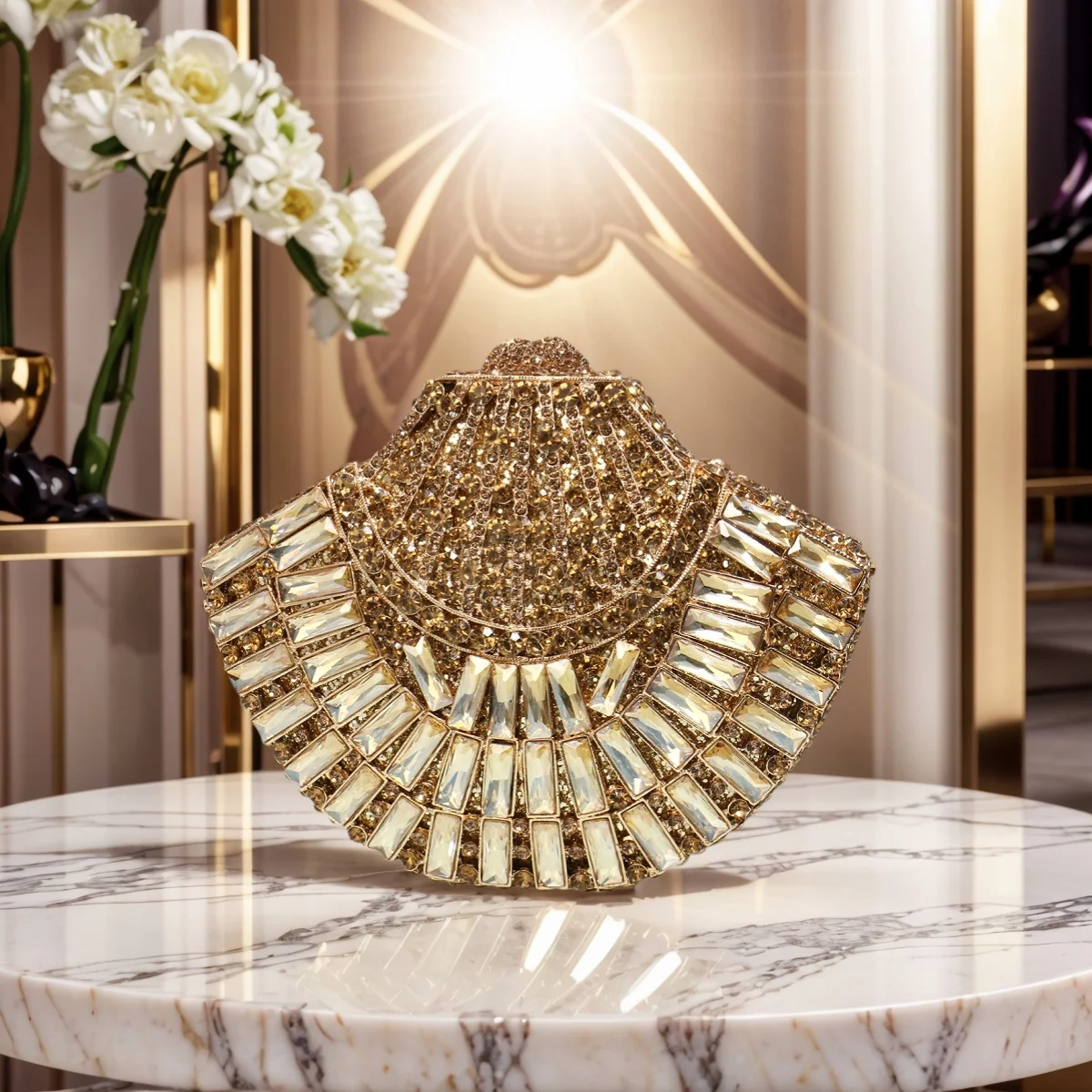 Novelty Women Necklace Shape Evening Bag Sparkly Crystal Rhinestones Clutch Purse Diamond Handbag for Wedding Party
Novelty Women Necklace Shape Evening Bag Sparkly Crystal Rhinestones Clutch Purse Diamond Handbag for Wedding Party