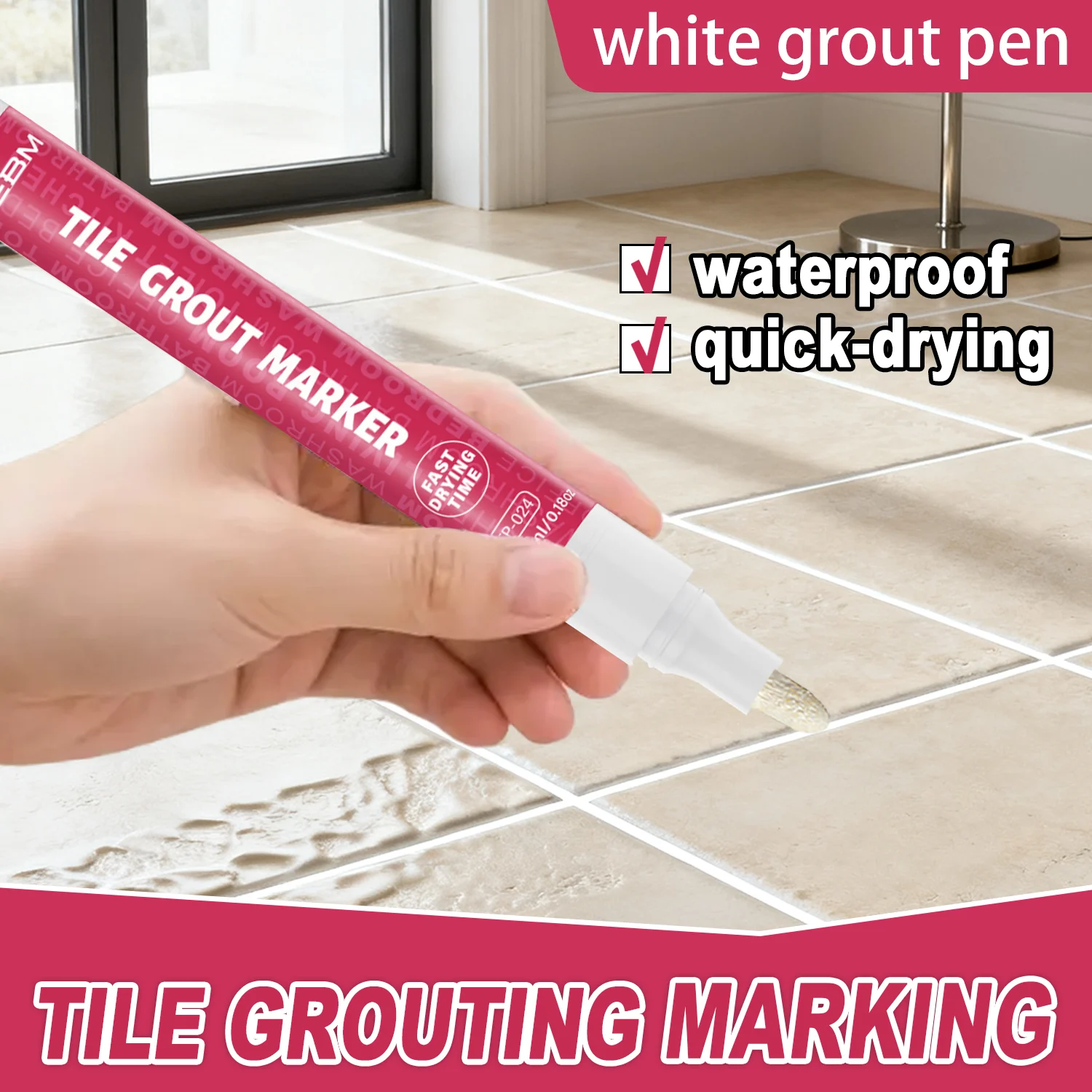 5ml Waterproof Ceramic Tile Sealant White Refill Grout Pen Mouldproof Filling Agent for Wall Porcelain Bathroom Paint Cleaner
5ml Waterproof Ceramic Tile Sealant White Refill Grout Pen Mouldproof Filling Agent for Wall Porcelain Bathroom Paint Cleaner