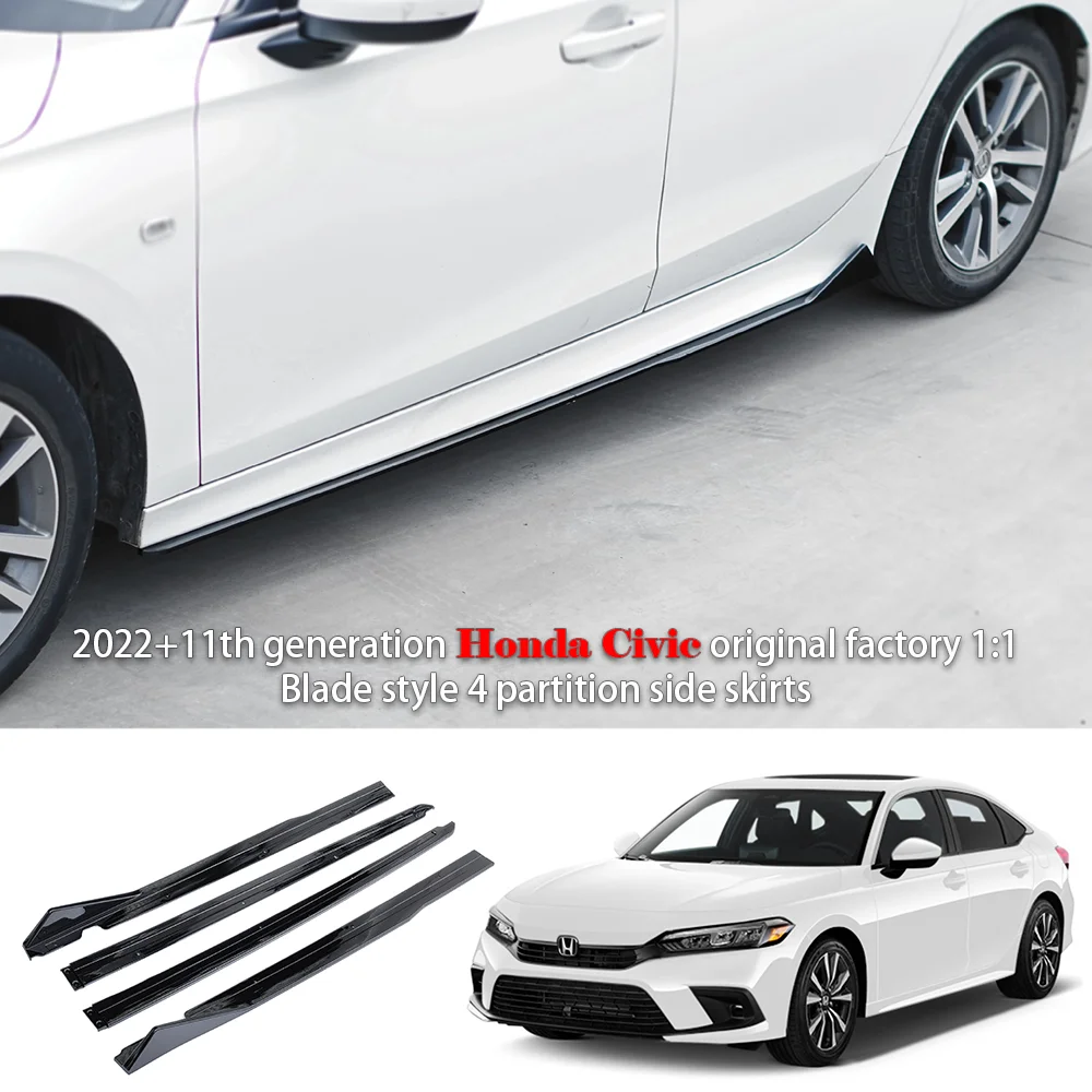 4Pcs Side Skirt For Honda Civic 11th Generation 2022+ Glossy Black Sport Body Kit Side Spoiler Honda Accessories Car Update
4Pcs Side Skirt For Honda Civic 11th Generation 2022+ Glossy Black Sport Body Kit Side Spoiler Honda Accessories Car Update