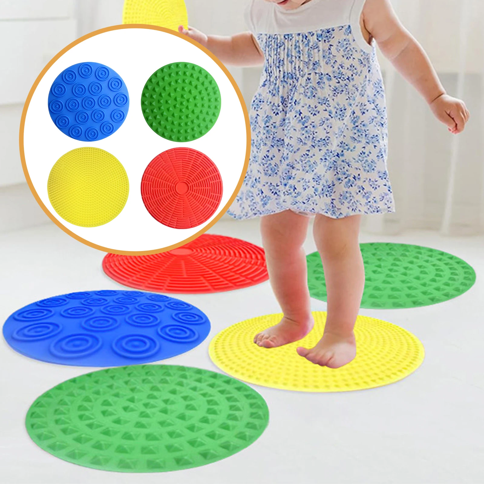 Sensory Stepping Circles Pad Textured Tactile Toy Assorted Textured Sensory Toys for Room Activity
Sensory Stepping Circles Pad Textured Tactile Toy Assorted Textured Sensory Toys for Room Activity