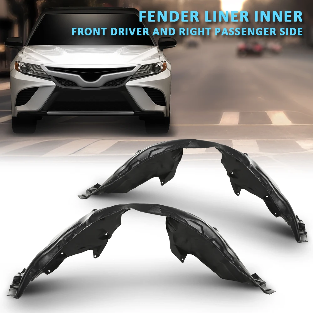 Передний левый и правый вкладыш крыла, внутренний брызговик, подходит для Toyota Camry 2018 2019 2020 53876-06260, черный пластик, прочный и долговечный
Передний левый и правый вкладыш крыла, внутренний брызговик, подходит для Toyota Camry 2018 2019 2020 53876-06260, черный пластик, прочный и долговечный