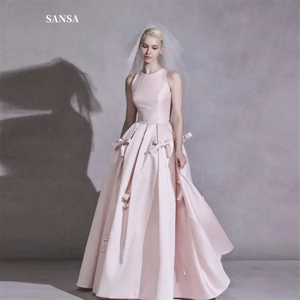 Sansa Индивидуальные розовые трапециевидные платья с круглым вырезом и бантами, элегантные платья для выпускного вечера, плиссированные платья без рукавов, Vestidos De Noche, длиной до пола, торжественный вечер
Sansa Индивидуальные розовые трапециевидные платья с круглым вырезом и бантами, элегантные платья для выпускного вечера, плиссированные платья без рукавов, Vestidos De Noche, длиной до пола, торжественный вечер