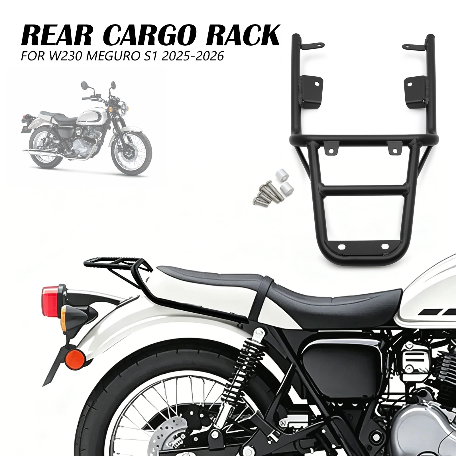 Rear Bag Stay Rack Fit For W230 MEGURO S1 2025-2026 W 230 Meguro S1 Motorcycle Luggage Pannier Carrier Support New
Rear Bag Stay Rack Fit For W230 MEGURO S1 2025-2026 W 230 Meguro S1 Motorcycle Luggage Pannier Carrier Support New