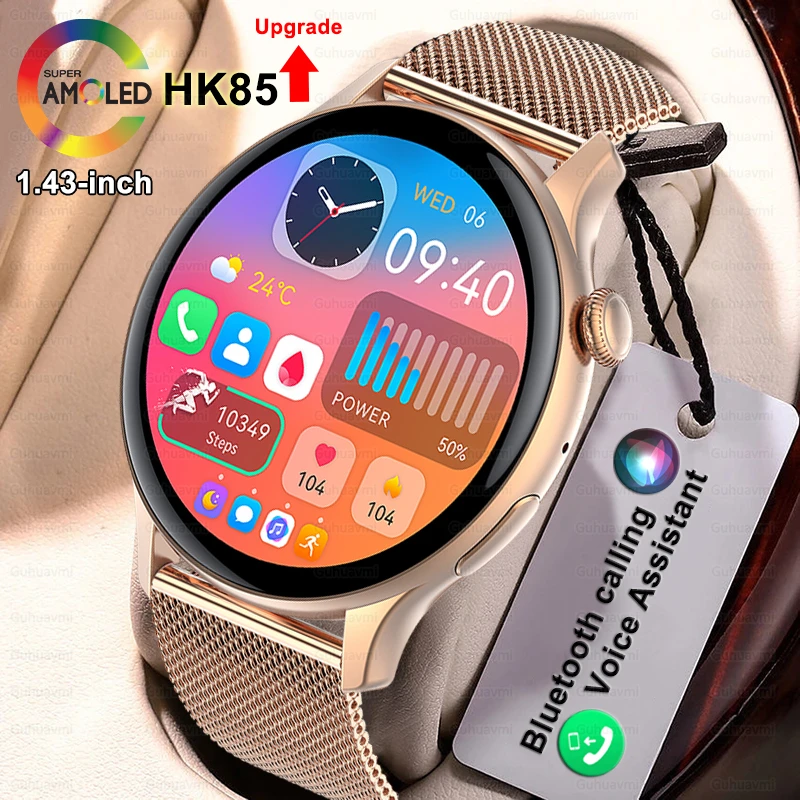 NFC Smart Watch HK85 AMOLED 1.43" BT Call Health Monitoring Always on Display Men Women GPS Tracking Fitness Sports Smartwatches
NFC Smart Watch HK85 AMOLED 1.43" BT Call Health Monitoring Always on Display Men Women GPS Tracking Fitness Sports Smartwatches