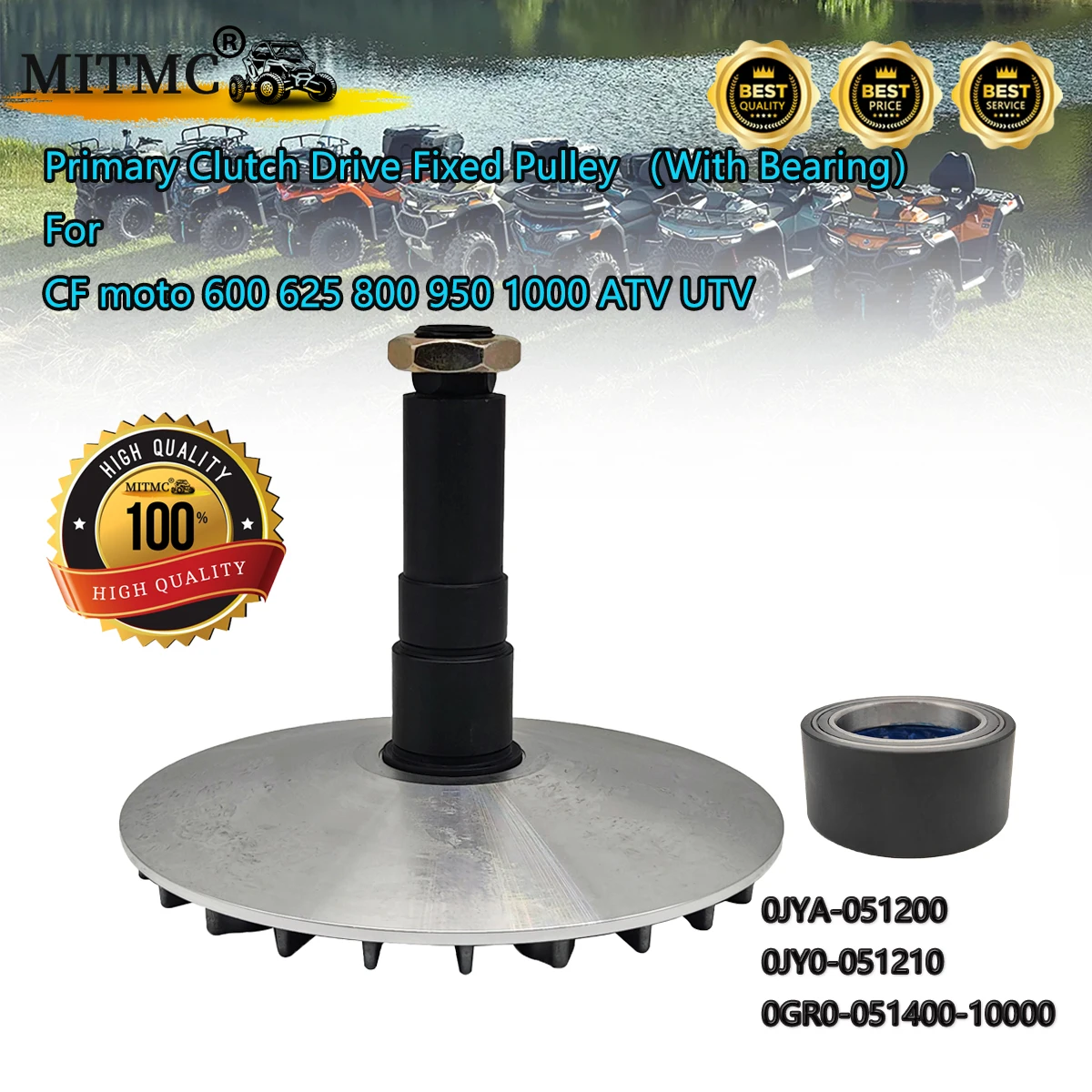 Primary Clutch Drive Fixed Pulley (With Bearing) For CF CF800 CF1000 Cforce Uforce 600 625 800 950 1000 ATV UTV 0JYA-051200
Primary Clutch Drive Fixed Pulley (With Bearing) For CF CF800 CF1000 Cforce Uforce 600 625 800 950 1000 ATV UTV 0JYA-051200