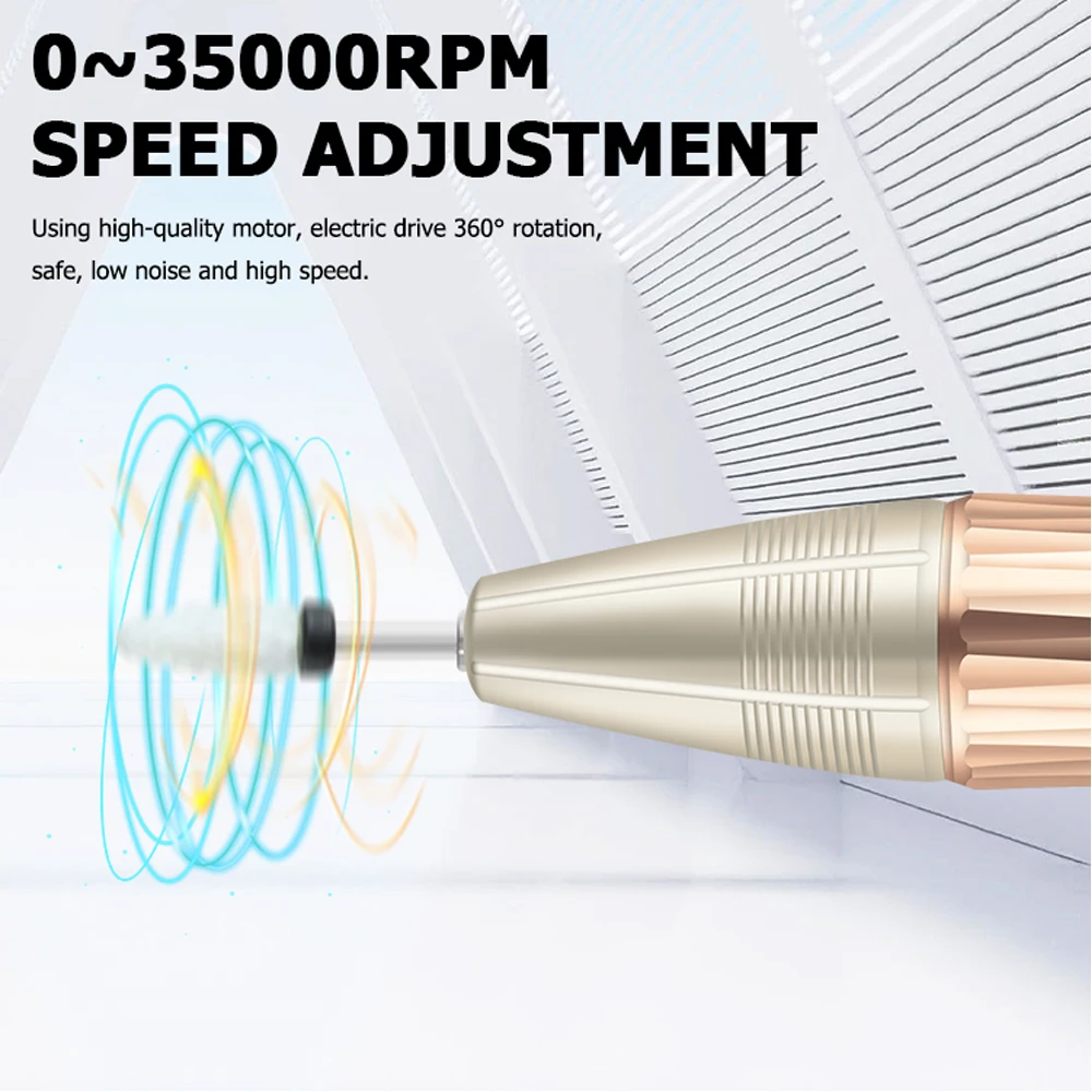Элегантная дрель для ногтей, 35000 об/мин, электрическая пилка с памятью по скорости, мощная маникюрная машина для маникюрного салона, профессиональная дрель
Элегантная дрель для ногтей, 35000 об/мин, электрическая пилка с памятью по скорости, мощная маникюрная машина для маникюрного салона, профессиональная дрель