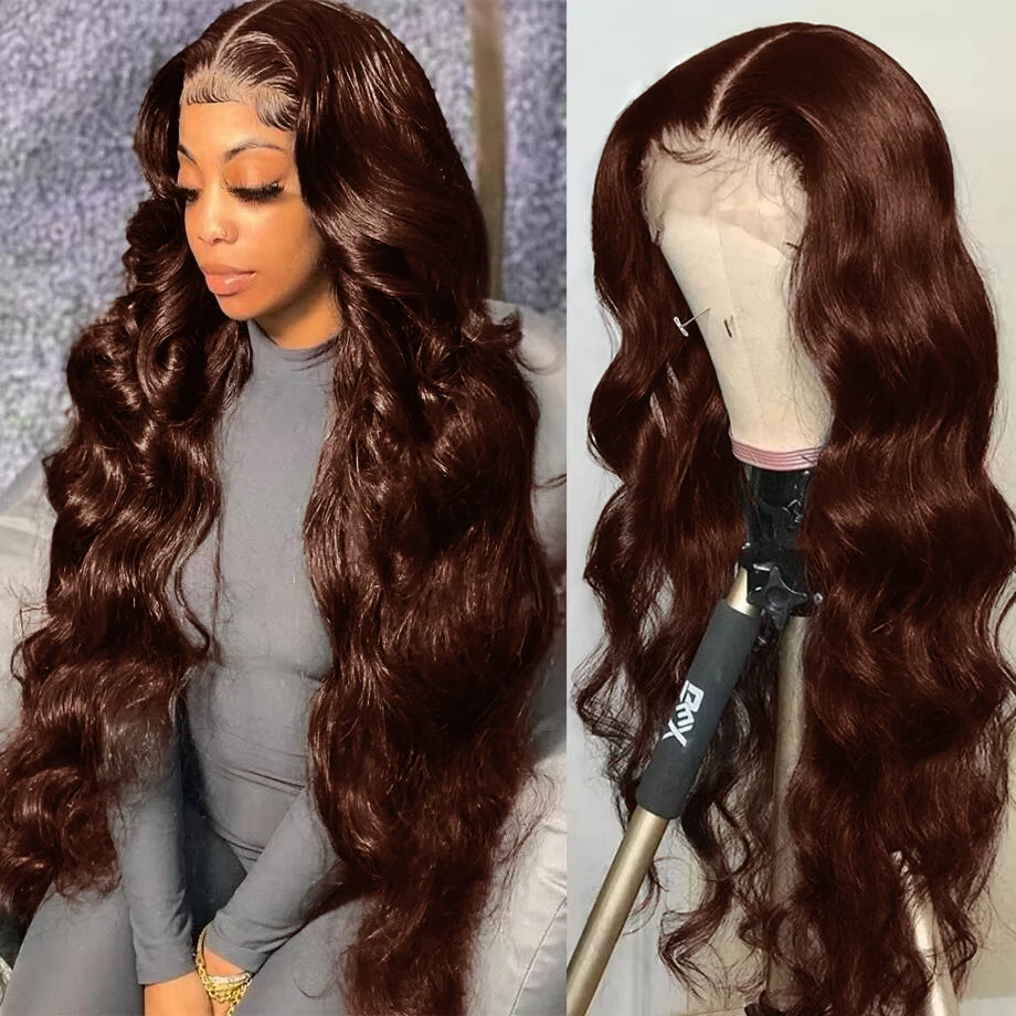 220 Density #4 Chocolate Brown Lace Front Human Hair Wigs Brazilian 13x4 Lace Frontal Wigs Body Wave 100% Human Hair For Women
220 Density #4 Chocolate Brown Lace Front Human Hair Wigs Brazilian 13x4 Lace Frontal Wigs Body Wave 100% Human Hair For Women