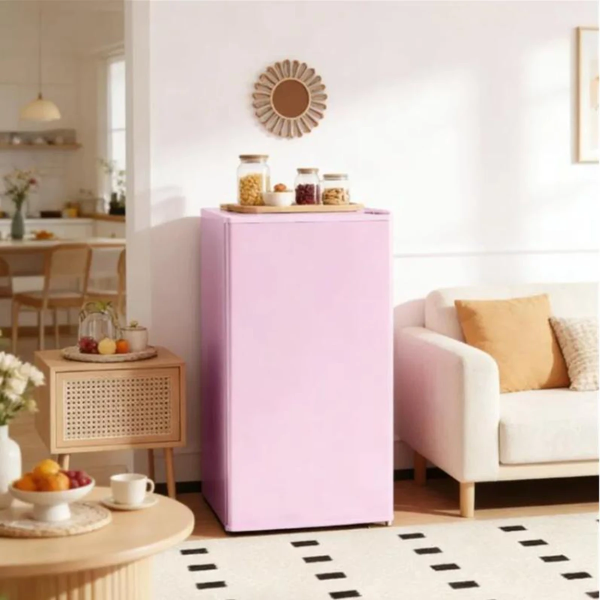 3.2 Cu.Ft Pink Mini Fridge with Freezer, Compact Refrigerator with Adjustable Shelves, Reversible Door for Dorm Apartment Office
3.2 Cu.Ft Pink Mini Fridge with Freezer, Compact Refrigerator with Adjustable Shelves, Reversible Door for Dorm Apartment Office
