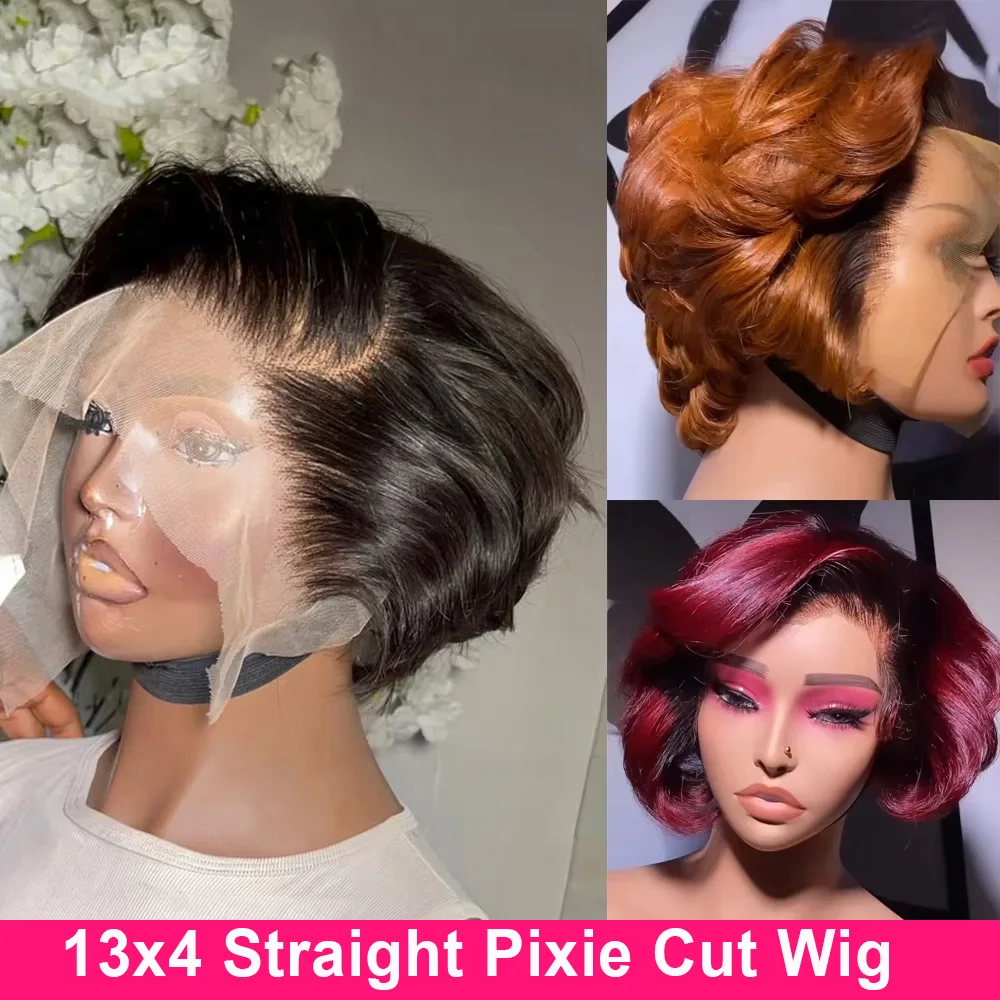Pixie Cut 13x4 Transparent Lace Front Wigs For Women Short Bob Wig Brazilian Straight hd Lace Frontal Human Hair Wig 200 Density
Pixie Cut 13x4 Transparent Lace Front Wigs For Women Short Bob Wig Brazilian Straight hd Lace Frontal Human Hair Wig 200 Density