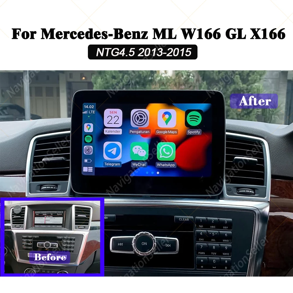 Android For Mercedes Gl X166 ML W166 ML350 Stereo Upgrade Carplay Touch Screen Car Radio Replacement Wireless Android Auto Wifi
Android For Mercedes Gl X166 ML W166 ML350 Stereo Upgrade Carplay Touch Screen Car Radio Replacement Wireless Android Auto Wifi