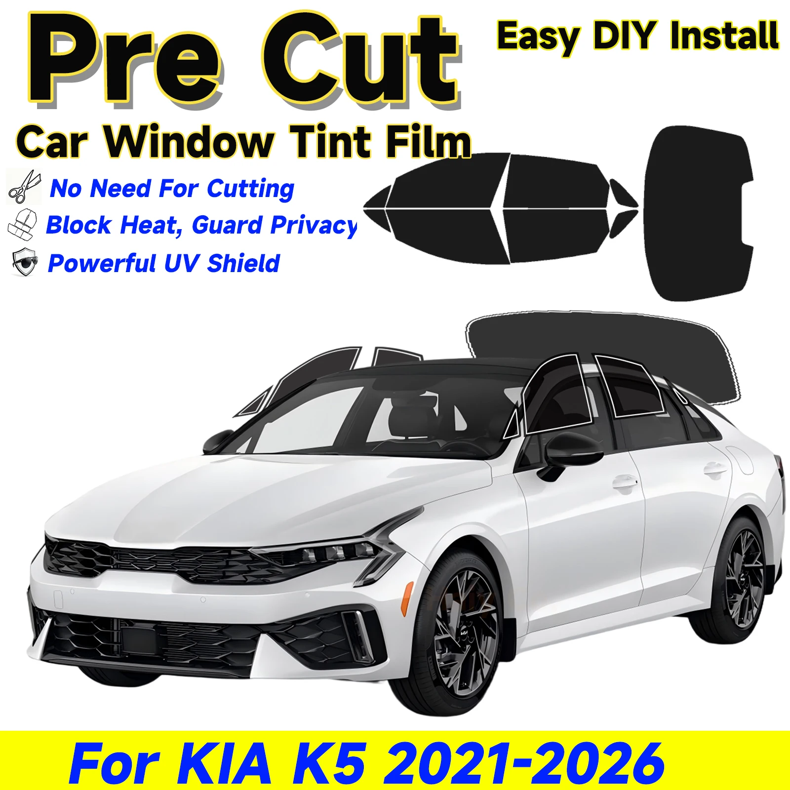 Предварительно нарезанная тонировочная пленка для окон автомобиля KIA K5 2021-2026, для всех сторон, блокирующая солнечные УФ-ИК лучи, тепло и блики, двухслойная защитная пленка для окон, солнцезащитная.
Предварительно нарезанная тонировочная пленка для окон автомобиля KIA K5 2021-2026, для всех сторон, блокирующая солнечные УФ-ИК лучи, тепло и блики, двухслойная защитная пленка для окон, солнцезащитная.