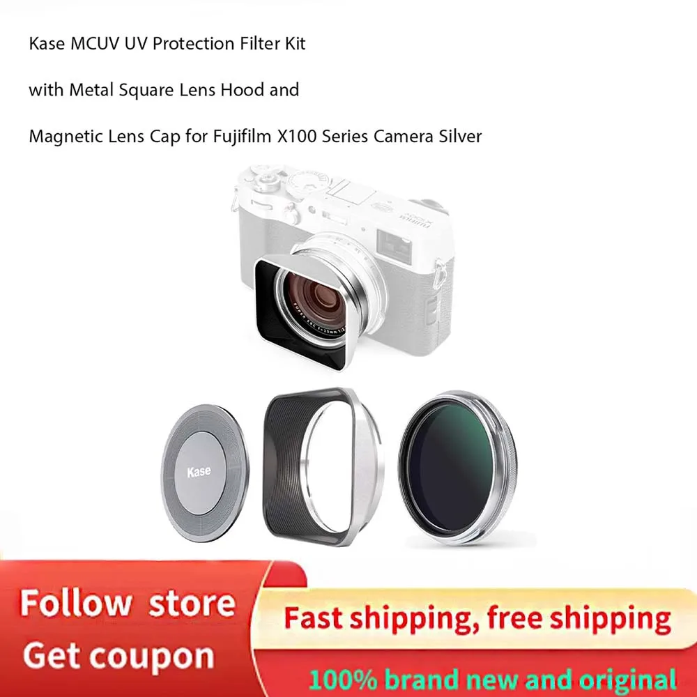 Kase Silver MCUV UV Protection Filter Kit with Metal Square Lens Hood and Magnetic Lens Cap for Fujifilm
Kase Silver MCUV UV Protection Filter Kit with Metal Square Lens Hood and Magnetic Lens Cap for Fujifilm