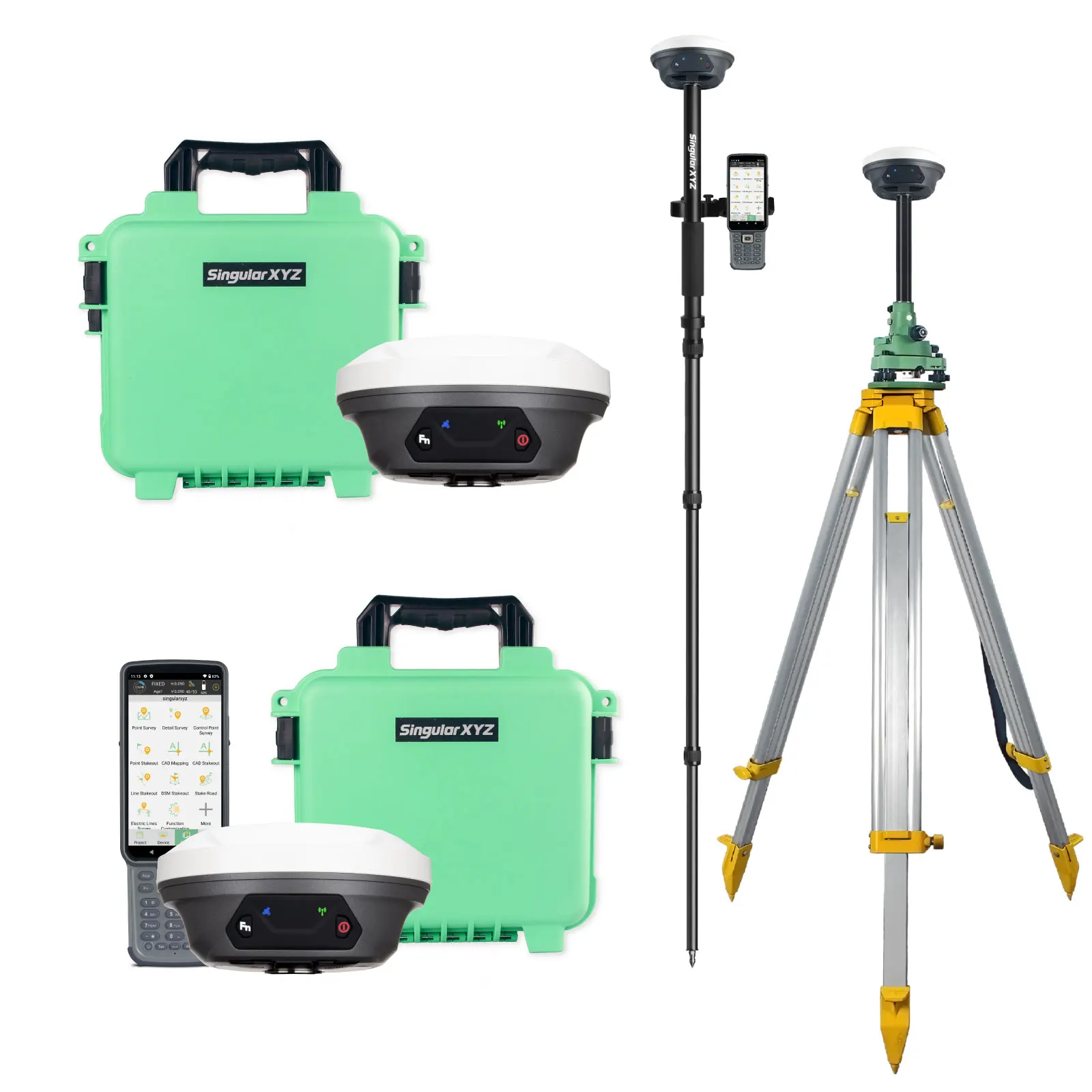 SingularXYZ 15% oFF E1 Lite GNSS Receiver Set High Precision RTK Kit 1Year Warranty GPS GNSS Receiver Base and Rover Set