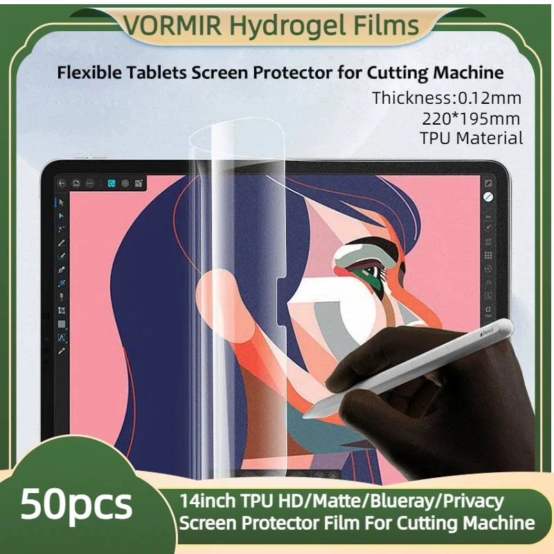 11-Inch 14-Inch 240*340mm Tablet Screen Protector HD Matte Privacy Blueray Blue Light Blocking Hydrogel Film For Cutting Machine
11-Inch 14-Inch 240*340mm Tablet Screen Protector HD Matte Privacy Blueray Blue Light Blocking Hydrogel Film For Cutting Machine