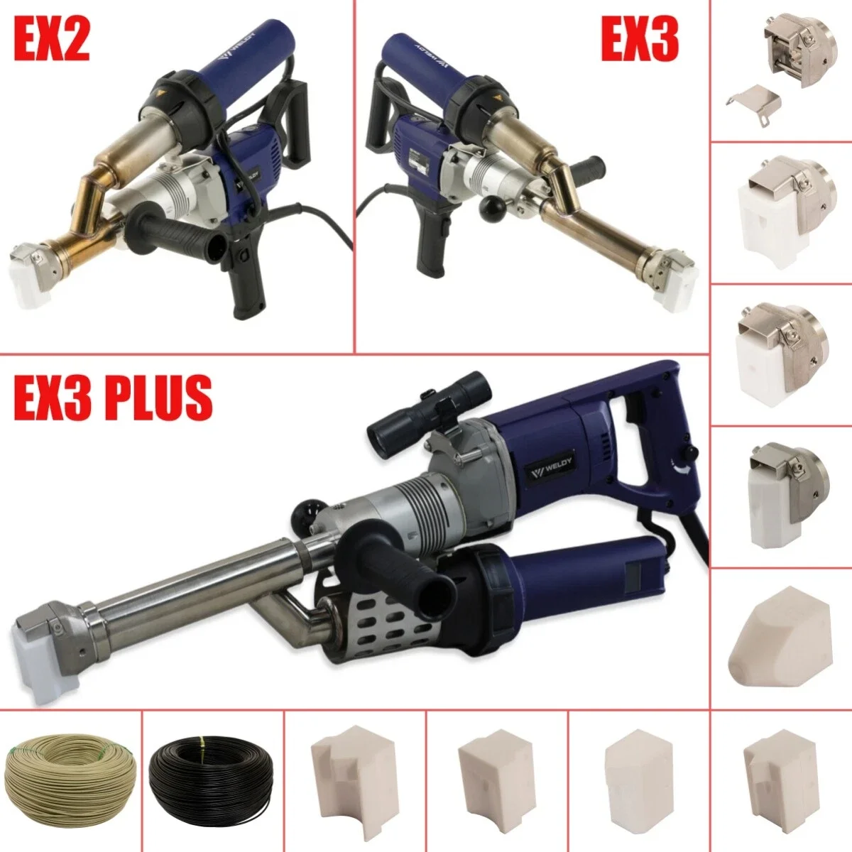 Original Weldy Welding Shoes Kit for EX2/ EX3 Extrusion Plastic Welding Machine extruder Spare parts
Original Weldy Welding Shoes Kit for EX2/ EX3 Extrusion Plastic Welding Machine extruder Spare parts