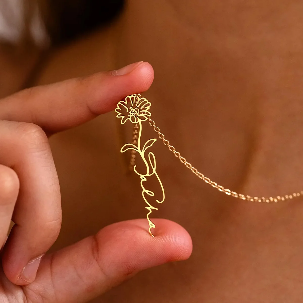 Custom Birth Flower Name Necklace Necklaces for Women Stainless Steel Personalized Floral Choker Necklace Jewelry Christmas Gift
Custom Birth Flower Name Necklace Necklaces for Women Stainless Steel Personalized Floral Choker Necklace Jewelry Christmas Gift