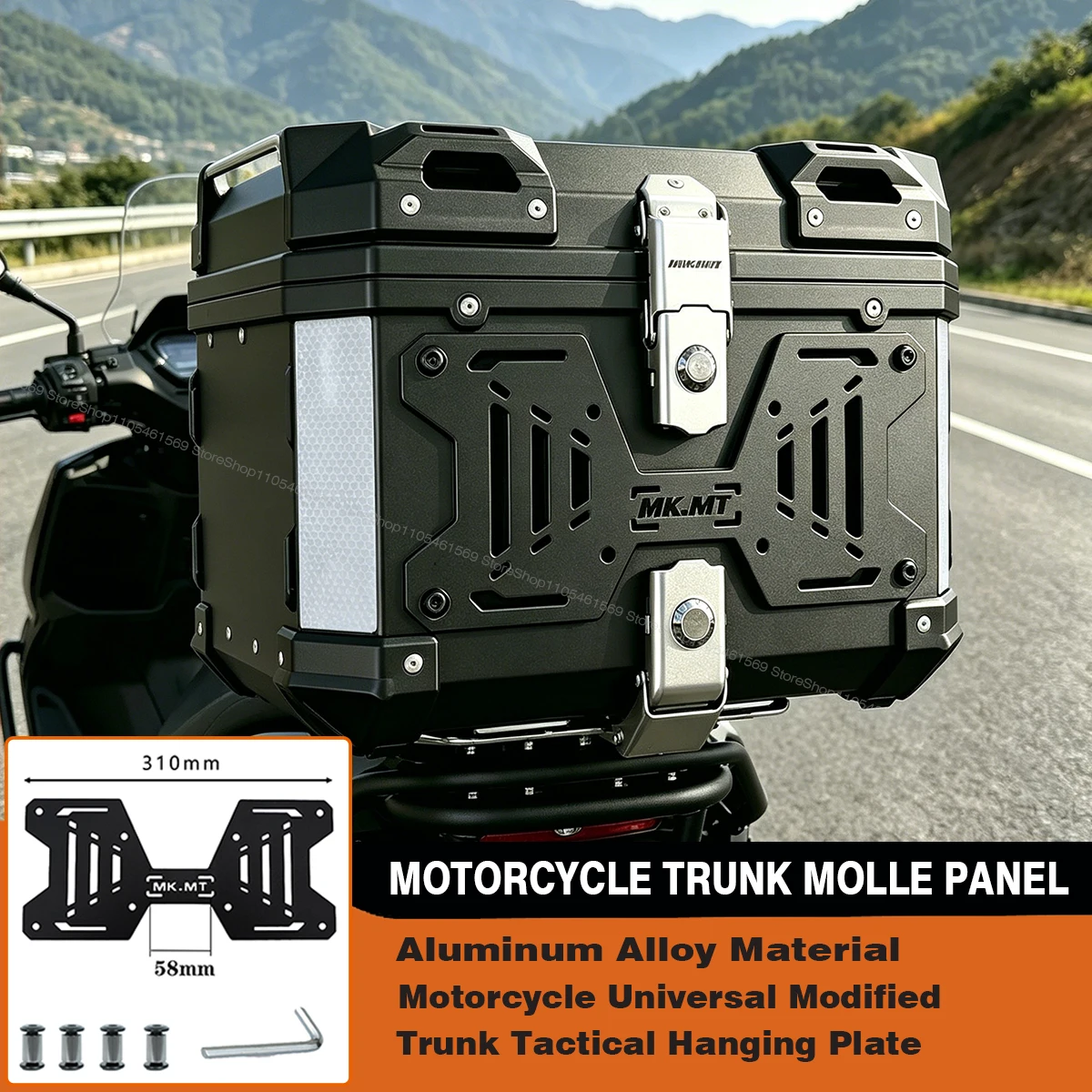 1pcsMotorcycle Universal Molle Panel For Trunk Storage Aluminum alloy Waterproof Tactical Molle Organizer Modular Storag
1pcsMotorcycle Universal Molle Panel For Trunk Storage Aluminum alloy Waterproof Tactical Molle Organizer Modular Storag