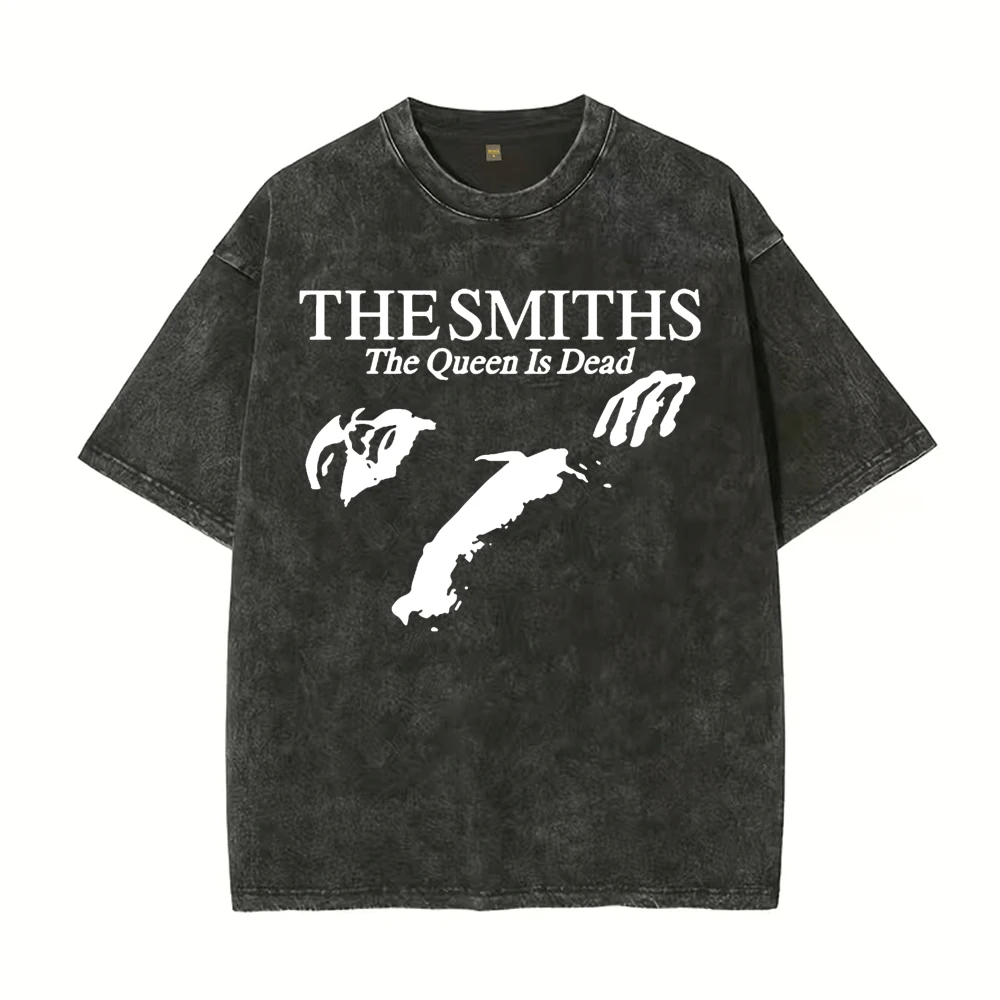 Men'S Retro Washed Cotton T-Shirt Summer Smith Band "Queen Dead" - T-Shirt, 1980s Independent Style, Morrissey Plus Size Top
Men'S Retro Washed Cotton T-Shirt Summer Smith Band "Queen Dead" - T-Shirt, 1980s Independent Style, Morrissey Plus Size Top