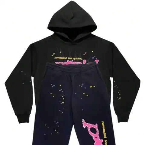 Hip Hop Spider Hoodie Set Y2K Zippered Pullover Sweatshirt For Men Matching Couples Hoodies
