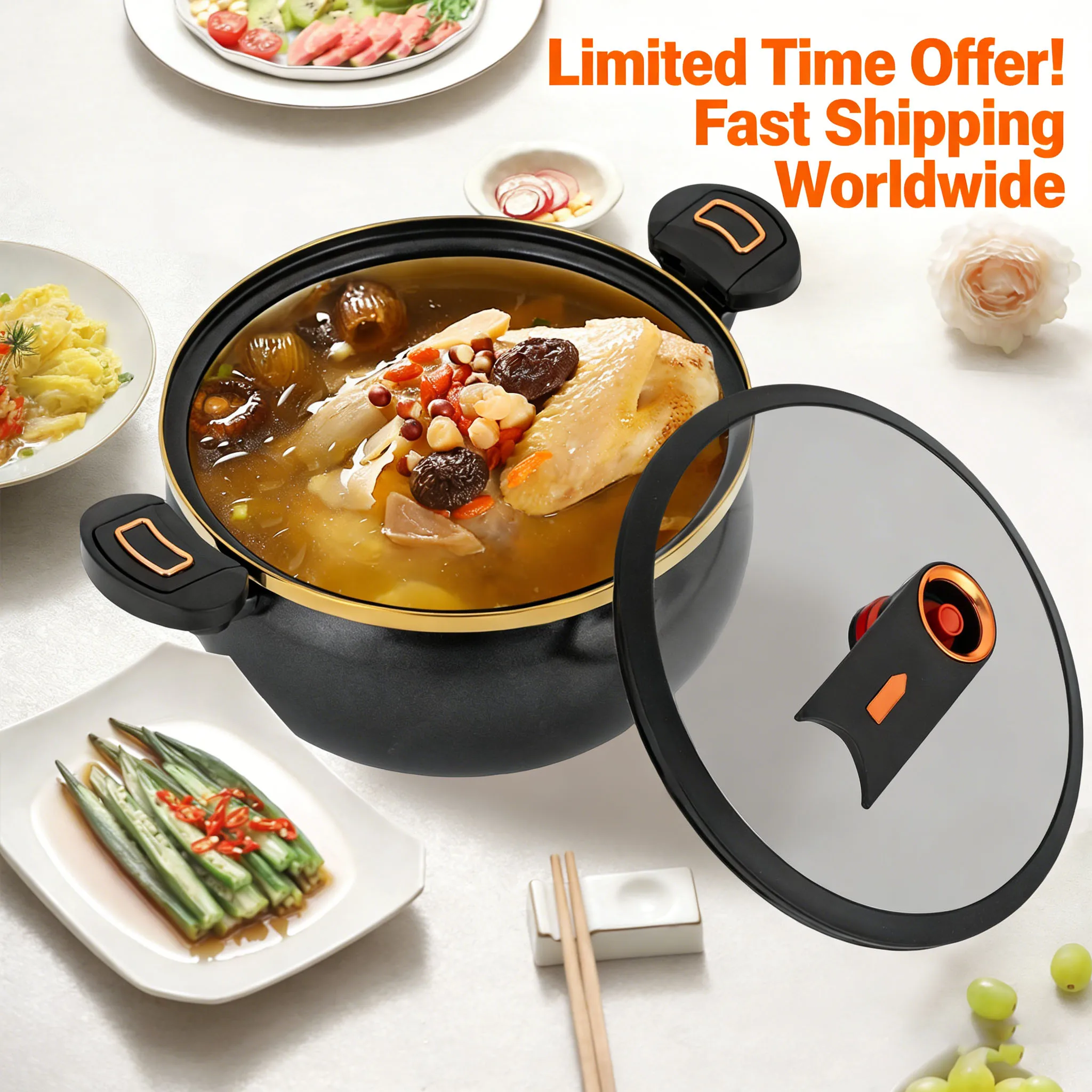 Pressure Cooker, 8L Multi-Function Electric Pressure Cooker Pot, Home Kitchen Cooking Pot for Rice Soup Stew, Non-Stick Coating
Pressure Cooker, 8L Multi-Function Electric Pressure Cooker Pot, Home Kitchen Cooking Pot for Rice Soup Stew, Non-Stick Coating