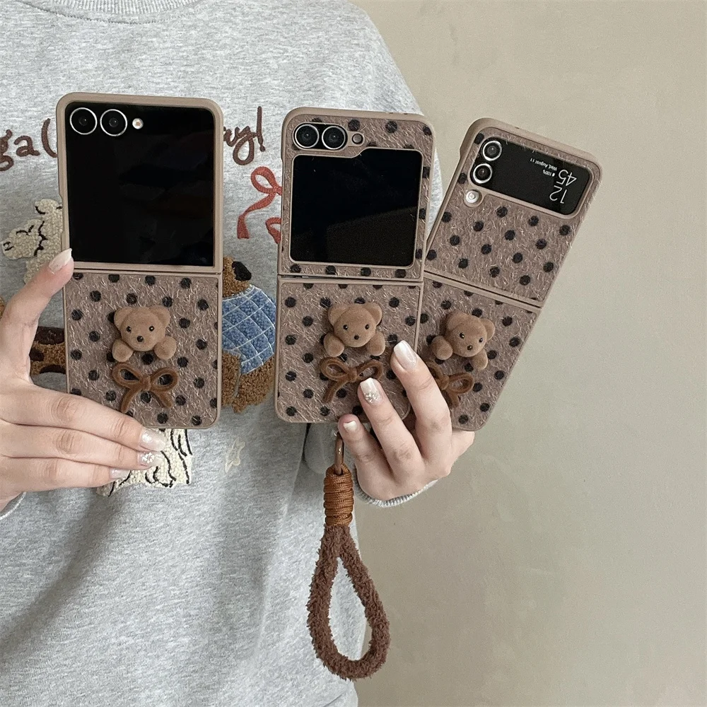 Ins Plush Polka Dot 3D Bear Kawaii Phone case for Samsung Galaxy Z Flip7 7FE ZFlip6 5 zflip5 4 3 5G Cover Cute Shockproof Cases
Ins Plush Polka Dot 3D Bear Kawaii Phone case for Samsung Galaxy Z Flip7 7FE ZFlip6 5 zflip5 4 3 5G Cover Cute Shockproof Cases