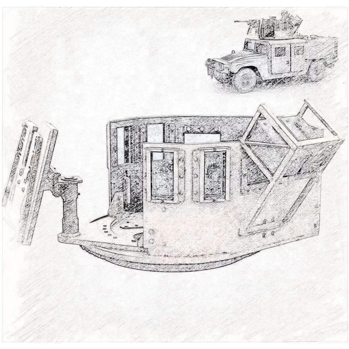 1/35 resin unpainted model kit, US Navy SEAL GV-M hexagonal turret (with protective shield) unassembled and unpainted GK, 1526T
1/35 resin unpainted model kit, US Navy SEAL GV-M hexagonal turret (with protective shield) unassembled and unpainted GK, 1526T