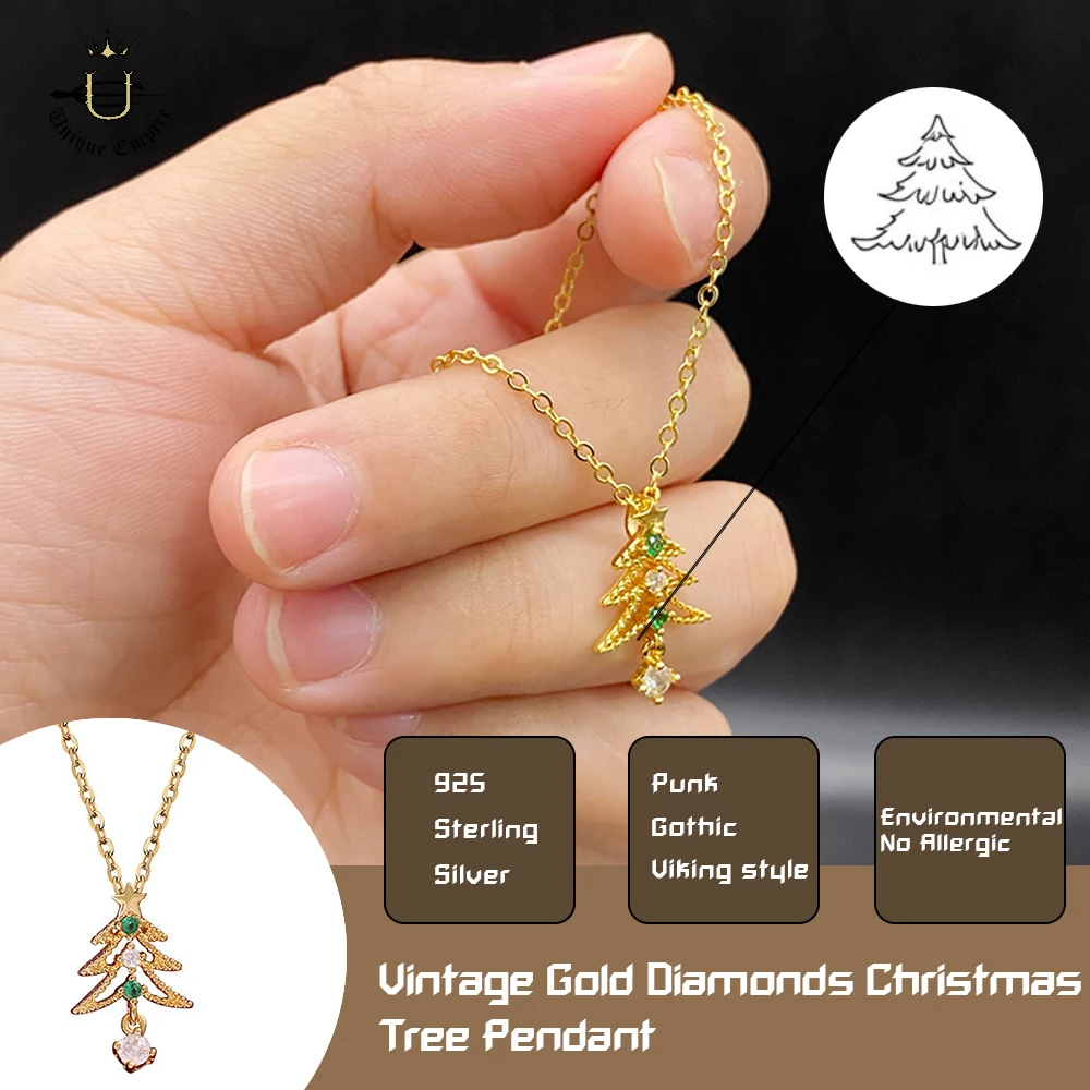 Vintage Gold Christmas Tree Diamonds Pendant Exquisite Hollow Xmas Tree Necklace Women's Unique Holiday Gift Jewelry
Vintage Gold Christmas Tree Diamonds Pendant Exquisite Hollow Xmas Tree Necklace Women's Unique Holiday Gift Jewelry