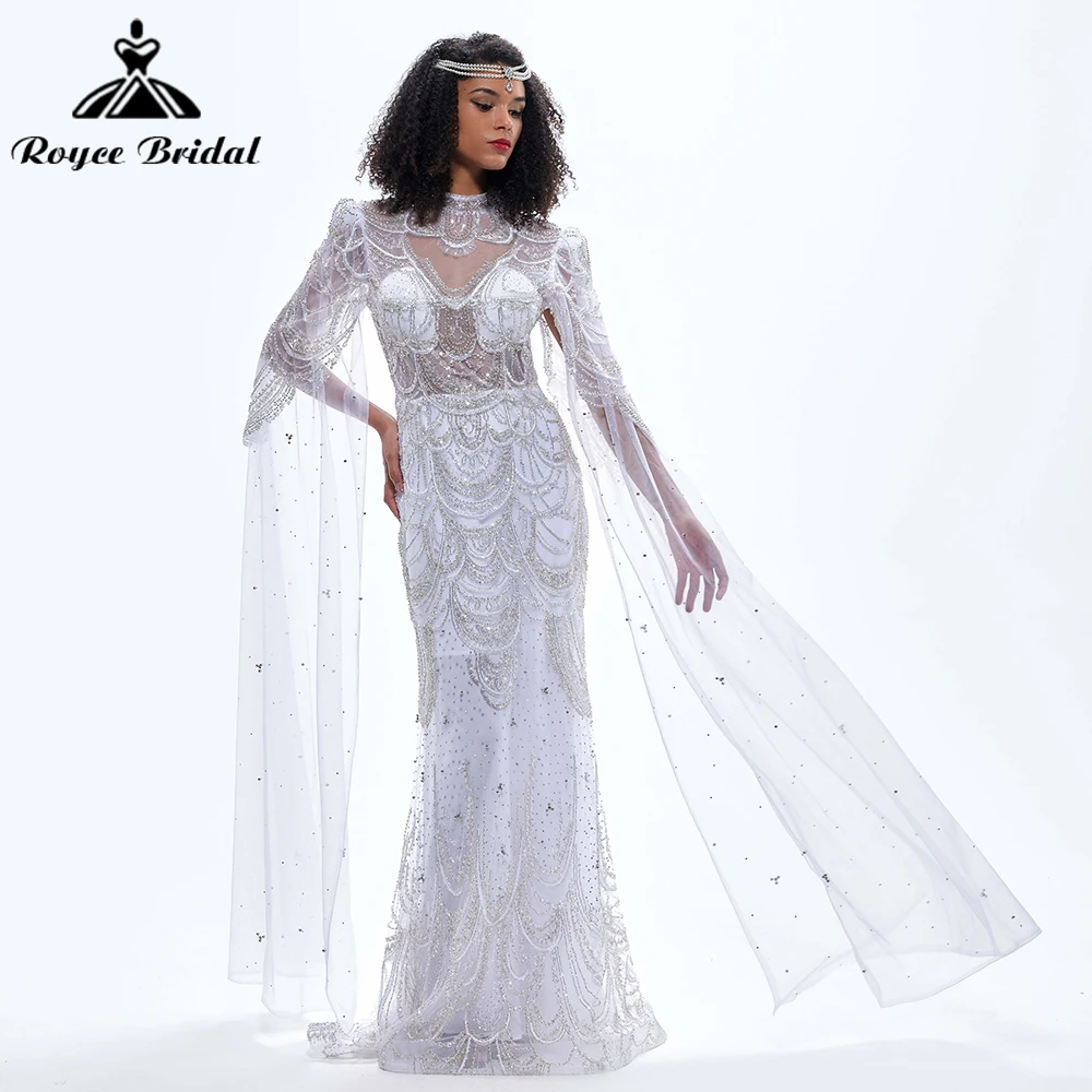 Роскошное вечернее платье Roycebridal с высоким воротником и длинными рукавами, украшенное бусинами, платье русалки для выпускного вечера для женщин, элегантные женские платья и платья
Роскошное вечернее платье Roycebridal с высоким воротником и длинными рукавами, украшенное бусинами, платье русалки для выпускного вечера для женщин, элегантные женские платья и платья