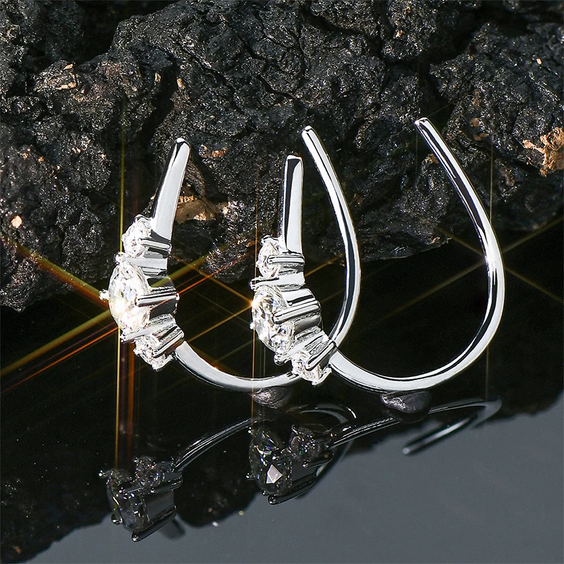 IOGOU U-образные серьги-кольца с муассанитом, 2-4 мм, D0,36CT, оригинальные сертифицированные серьги из стерлингового серебра 925 пробы для женщин, ювелирные изделия
IOGOU U-образные серьги-кольца с муассанитом, 2-4 мм, D0,36CT, оригинальные сертифицированные серьги из стерлингового серебра 925 пробы для женщин, ювелирные изделия