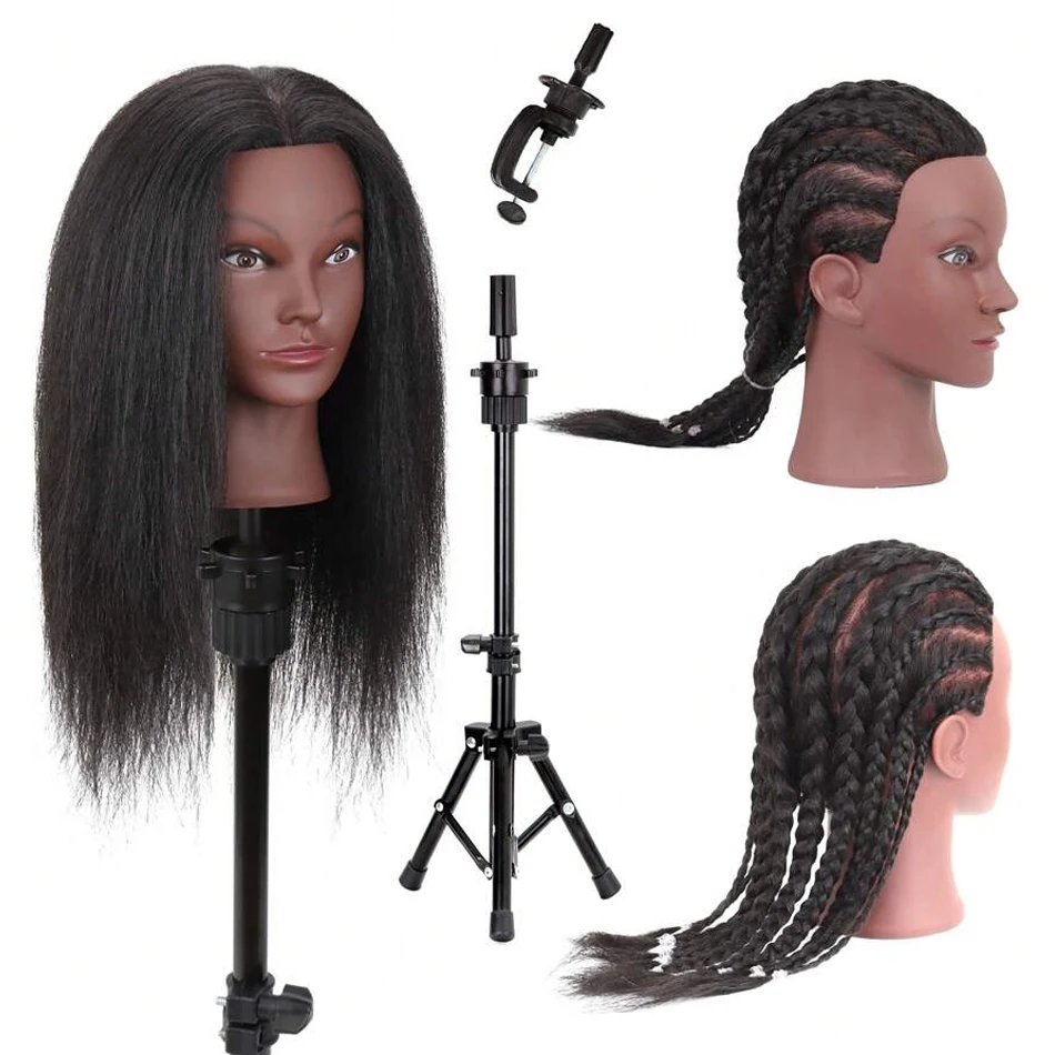 Mannequin Head With Human Hair 100% Real Hair Cosmetology Doll Head With Free Tripod Stand 18'Training Doll Head For Hairdresser
Mannequin Head With Human Hair 100% Real Hair Cosmetology Doll Head With Free Tripod Stand 18'Training Doll Head For Hairdresser