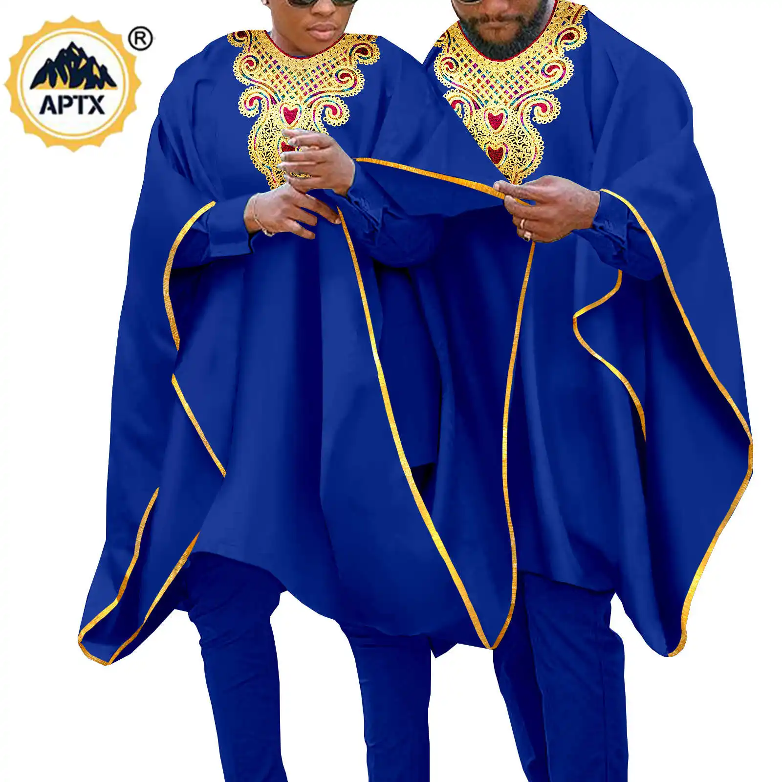 Dashiki African Clothes for Couples Asoebi Wome 3 Pieces Sets Match Men Outfits Robes Shirt and Pants Sets Bazin Riche Y22C042
Dashiki African Clothes for Couples Asoebi Wome 3 Pieces Sets Match Men Outfits Robes Shirt and Pants Sets Bazin Riche Y22C042