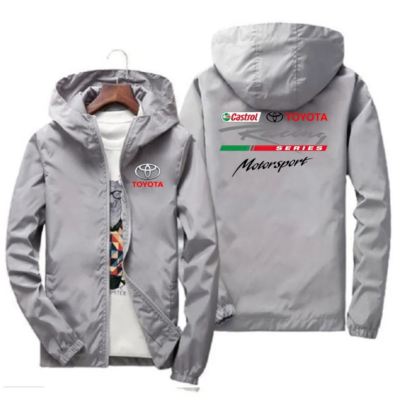 Toyota Men's Jacket Teenager Student Korean Thin Baseball Hooded Windbreaker Toyota Logo Print Casual Hip-Hop Street Style Top
Toyota Men's Jacket Teenager Student Korean Thin Baseball Hooded Windbreaker Toyota Logo Print Casual Hip-Hop Street Style Top