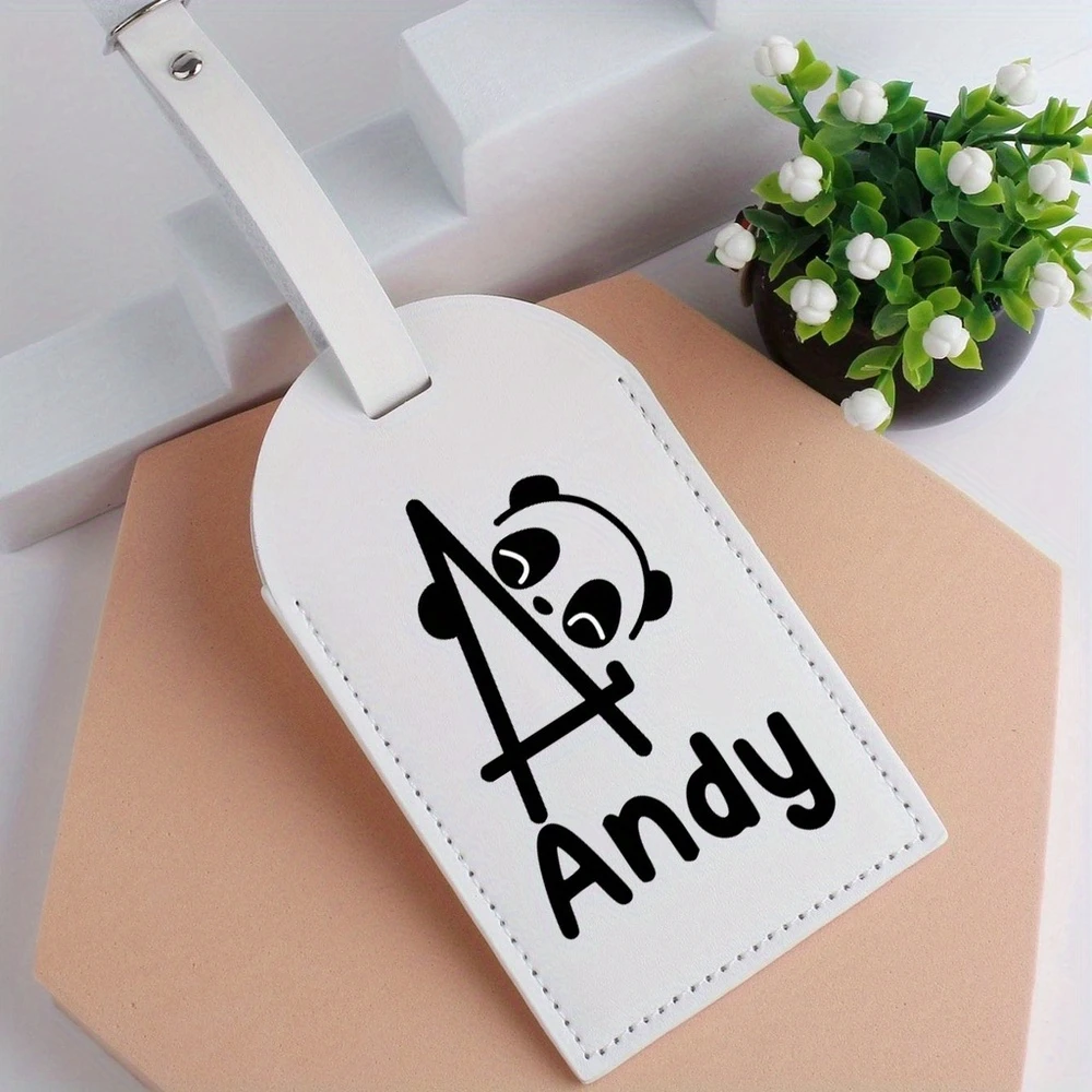 Custom Name Luggage Tag Featuring Adorable Panda Letters, Made Of. A Stylish Travel Accessory for Your Handbag
Custom Name Luggage Tag Featuring Adorable Panda Letters, Made Of. A Stylish Travel Accessory for Your Handbag