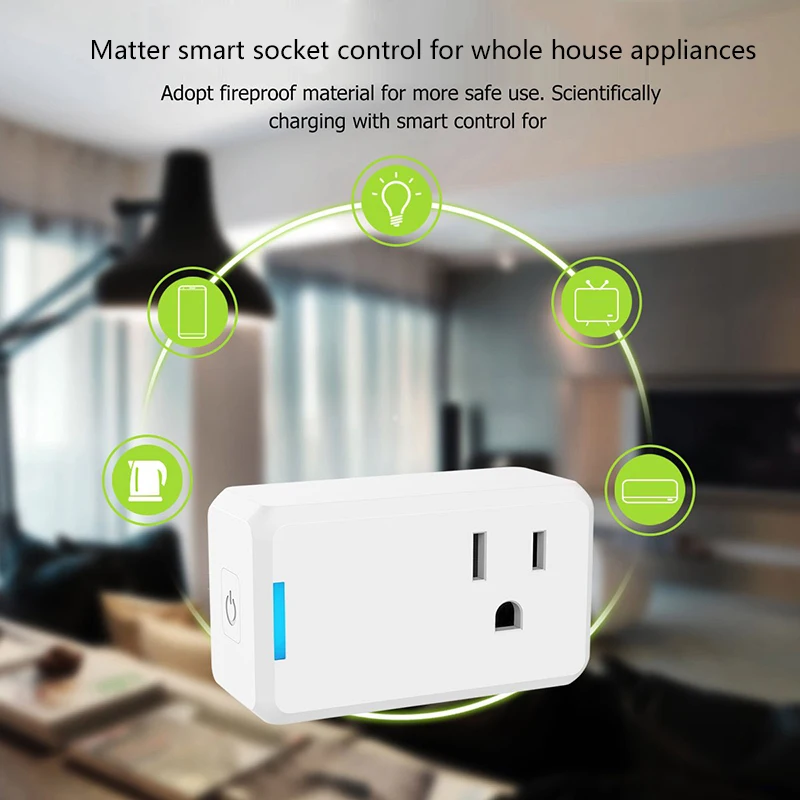 Matter Smart Plug Apple Homekit WiFi Socket Outlet Wall Plug Adapter Support Alexa Siri Hey Google Tuya Apps
Matter Smart Plug Apple Homekit WiFi Socket Outlet Wall Plug Adapter Support Alexa Siri Hey Google Tuya Apps