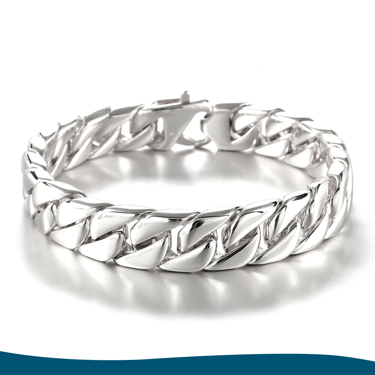 15MM Men's Stainless Steel High Polish Silver Tone Cast Link Bracelet - 7.5/8/8.5/9 Inch Adjustable Chain
15MM Men's Stainless Steel High Polish Silver Tone Cast Link Bracelet - 7.5/8/8.5/9 Inch Adjustable Chain