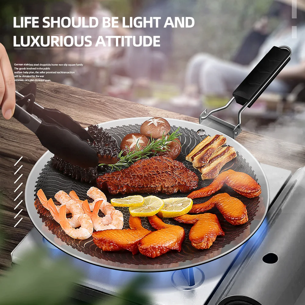 Outdoor Barbecue Round Non-Stick Barbecue Plate Outdoor Travel Camping Frying Pan Barbecue Accessories
Outdoor Barbecue Round Non-Stick Barbecue Plate Outdoor Travel Camping Frying Pan Barbecue Accessories