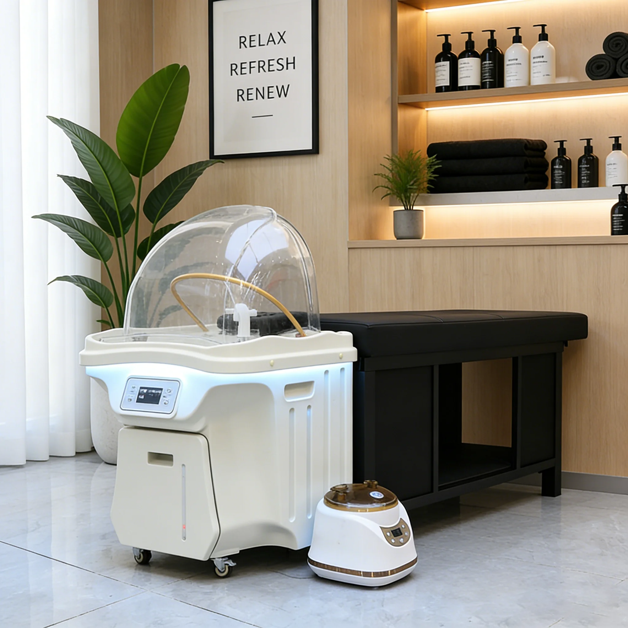 Portable Mobile Hair Washing Basin With Constant Temperature Water Circulation, Salon Head Spa Shampoo Bowl For Home & Beauty Sa
Portable Mobile Hair Washing Basin With Constant Temperature Water Circulation, Salon Head Spa Shampoo Bowl For Home & Beauty Sa